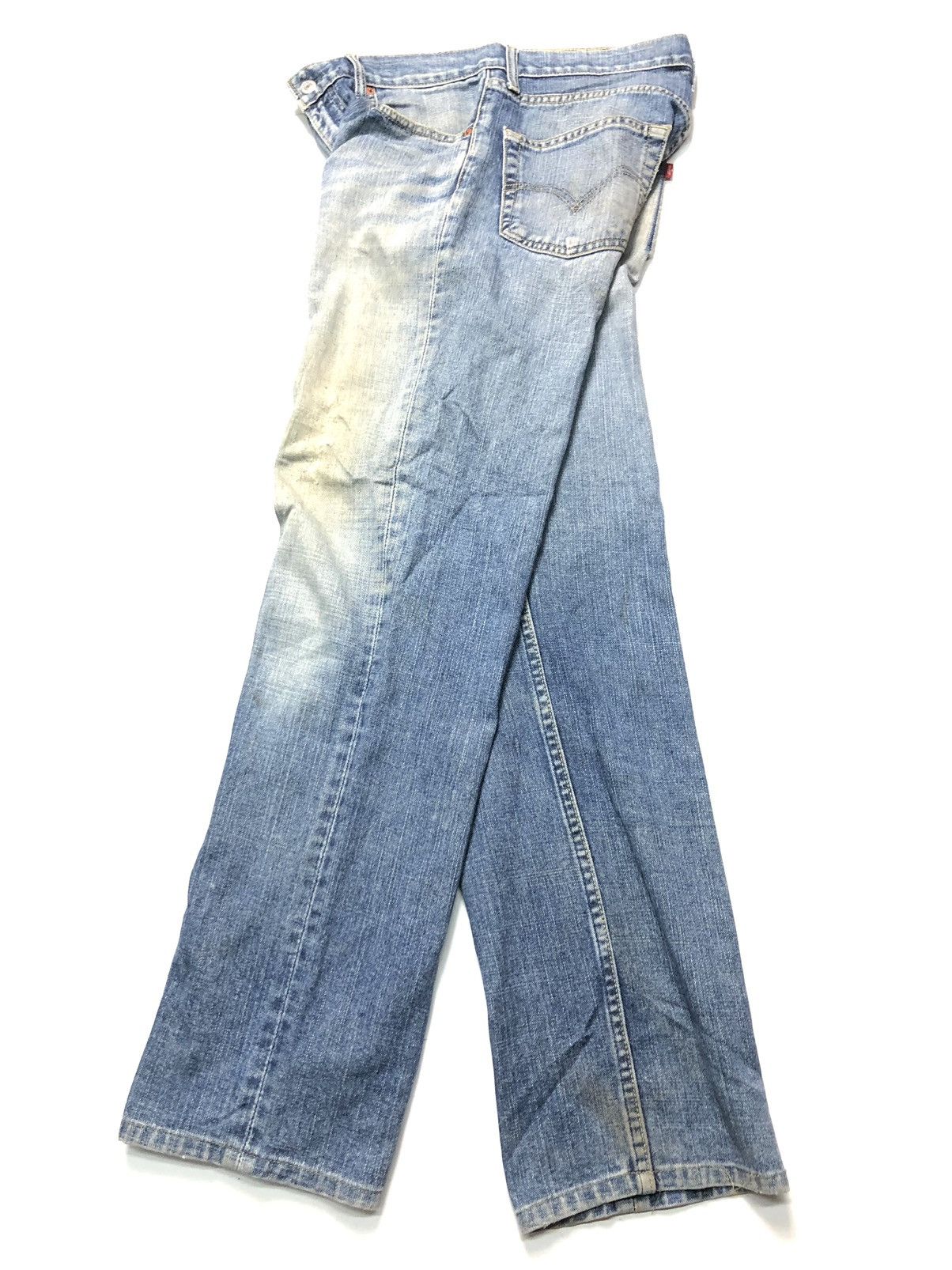 Levi's × Vintage VINTAGE 90s LEVIS 533 BLUE WASH DISTRESSED DENIM Size US 30 / EU 46 - 12 Thumbnail