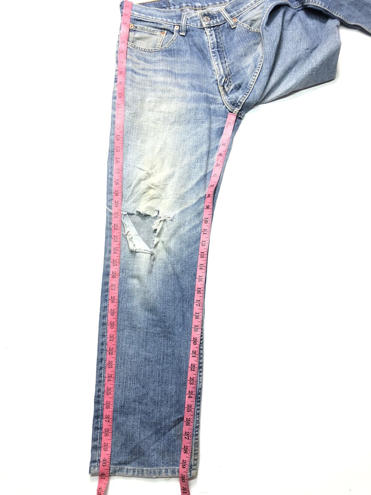 Levi's × Vintage VINTAGE 90s LEVIS 533 BLUE WASH DISTRESSED DENIM Size US 30 / EU 46 - 15 Thumbnail