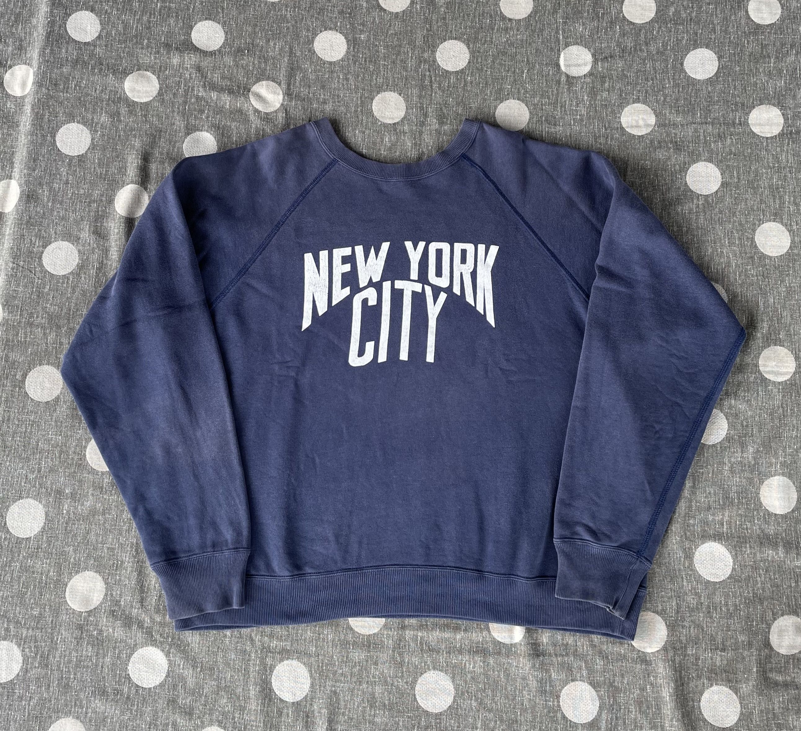 Pre-owned Bape X Vintage 90's Bape General New York City Sweatshirt In Navy