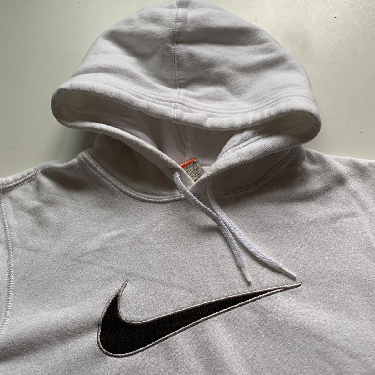 Nike Vintage 2000s Nike Embroidered Big Swoosh Hoodie Small Rare Size US S / EU 44-46 / 1 - 2 Thumbnail