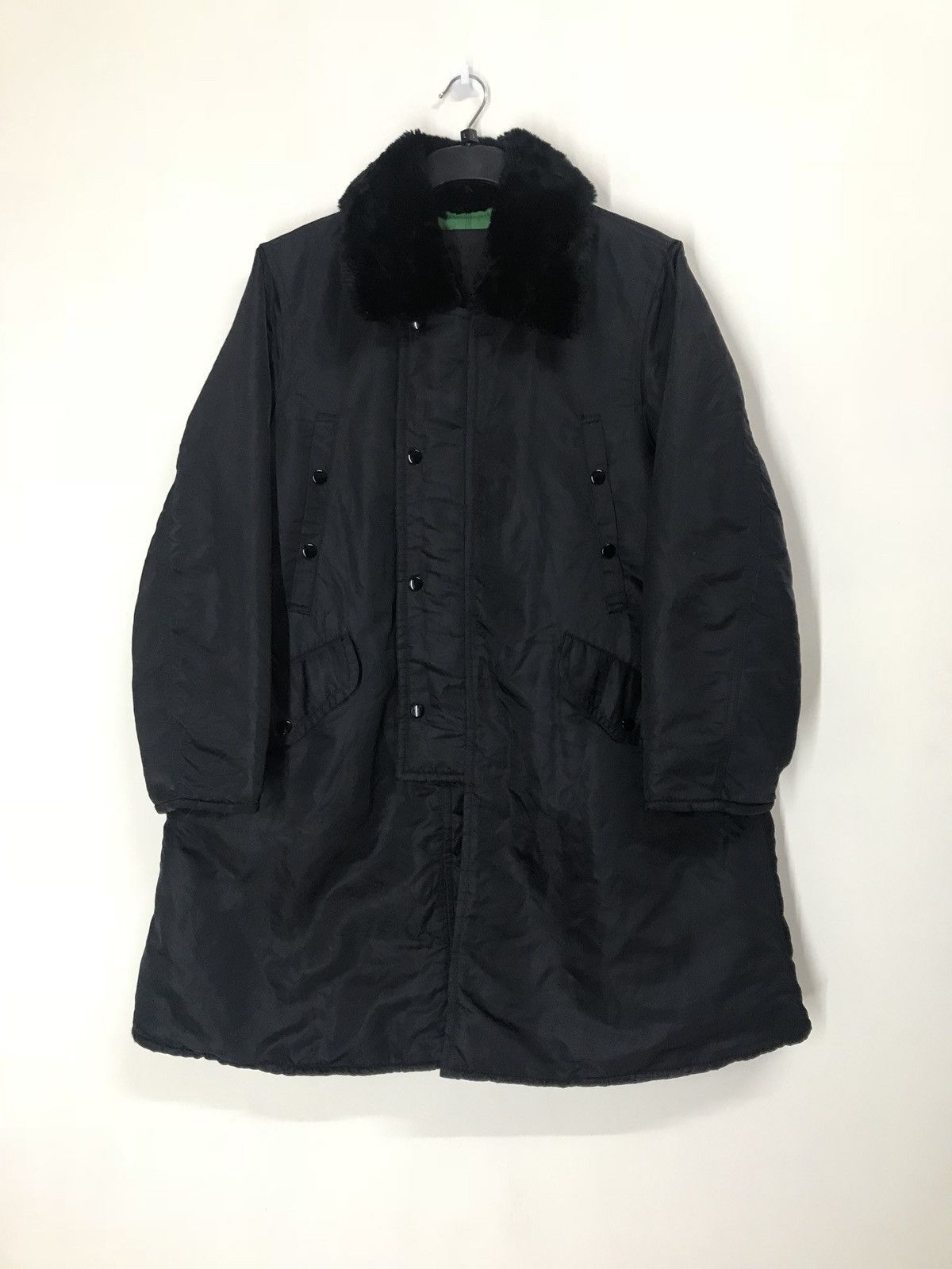 image of Long Jacket By Yohji Yamamoto Workshop Military Design in Black, Men's (Size Medium)
