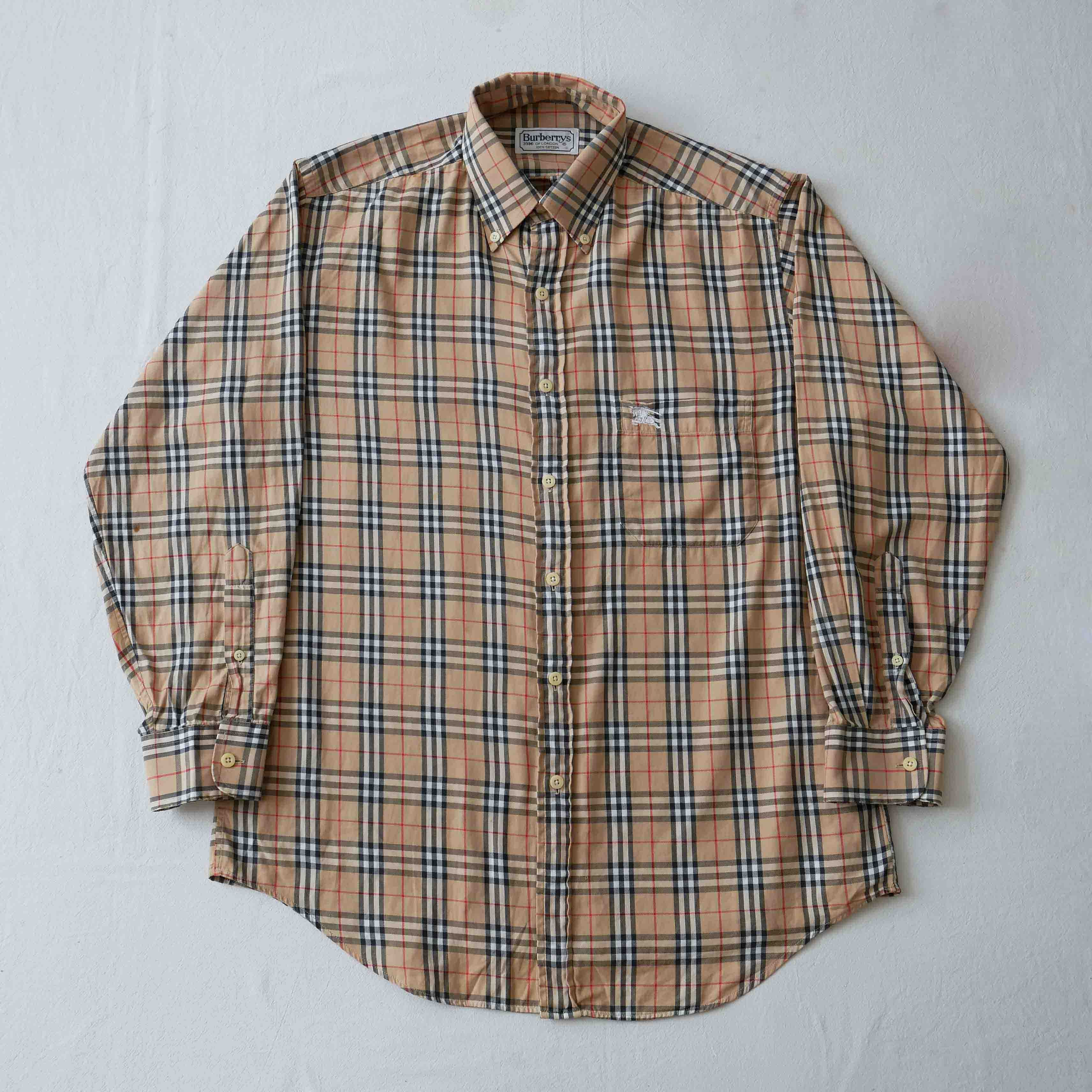 image of Burberry Nova Check Shirt in Brown, Men's (Size Medium)