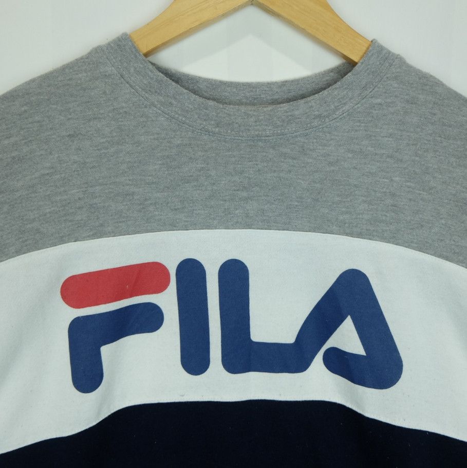 Fila FILA Big Logo Striped Multicolor Sweatshirts Jumper Size M / US 6-8 / IT 42-44 - 3 Thumbnail