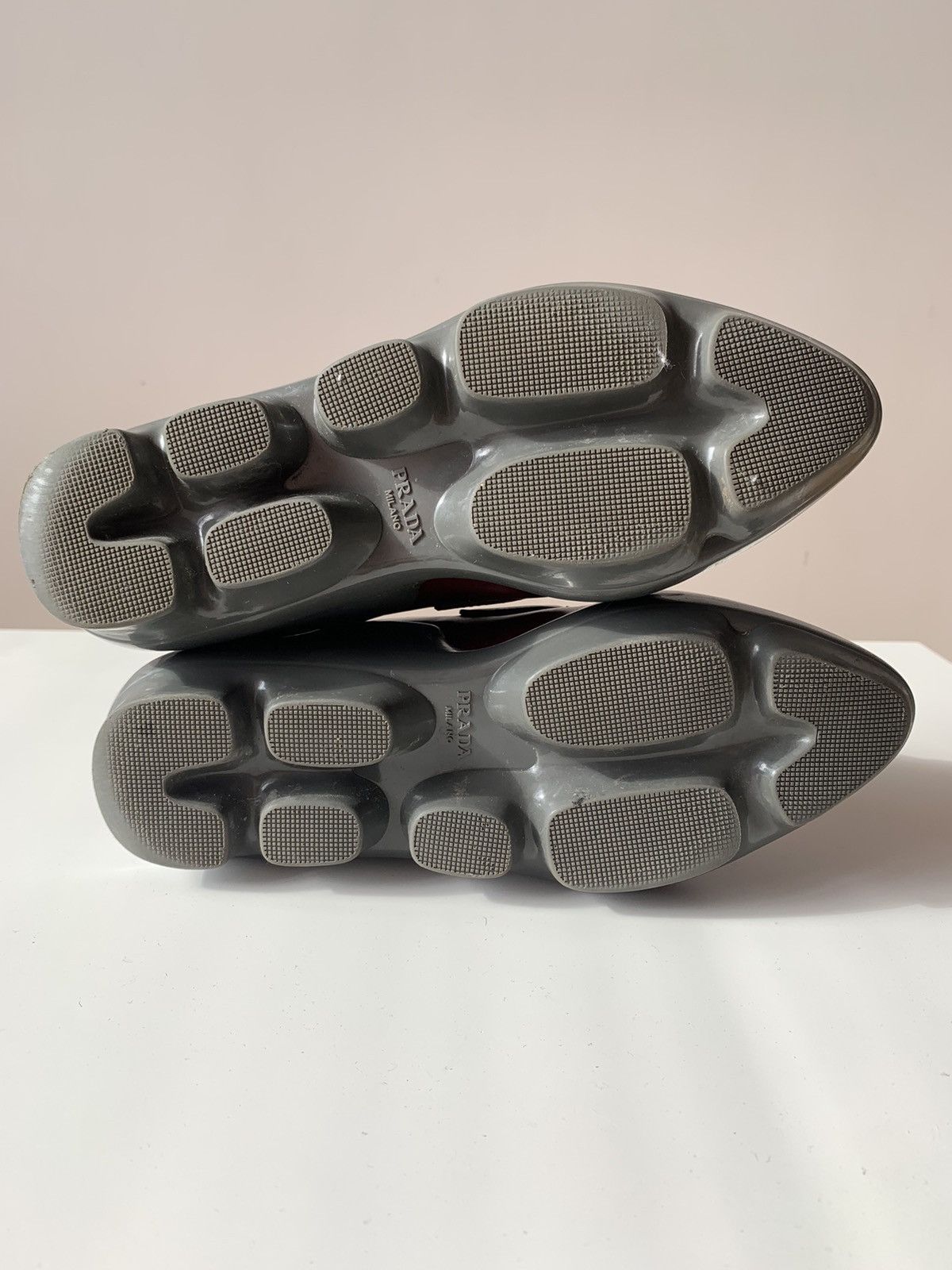 Prada Prada Penny Loafers Platforms Leather Granato / Grigio Size US 6 / IT 36 - 14 Thumbnail