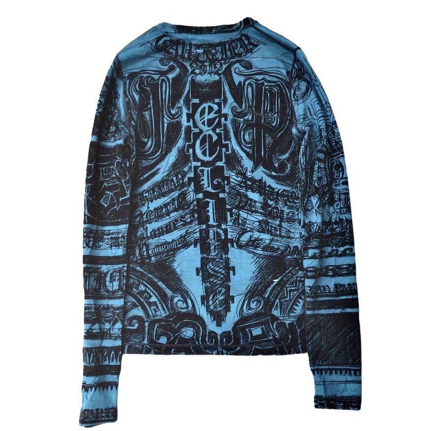 Jean Paul Gaultier Vintage Jean Paul Gaultier Tattoo printed sheer top Size US XS / EU 42 / 0 - 2 Thumbnail