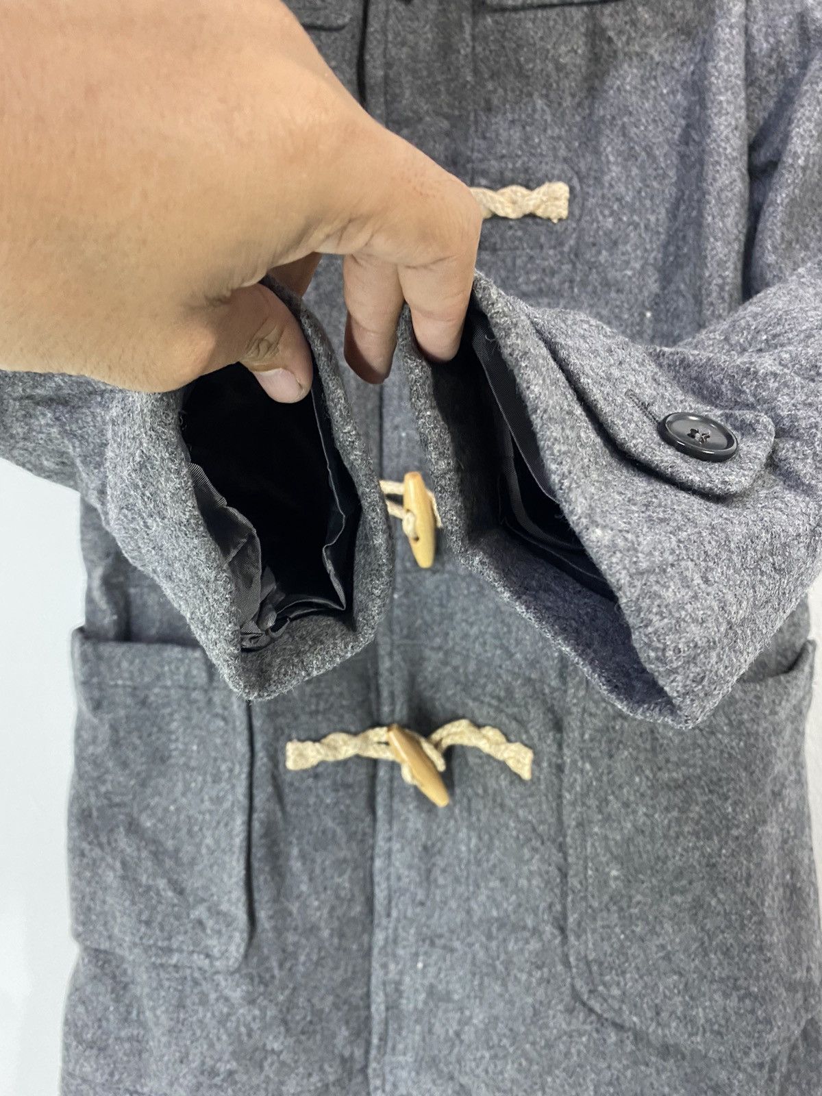 CABANE de ZUCCa × Issey Miyake Zucca Duffer Jacket Wool Design With hoodies Size US S / EU 44-46 / 1 - 5 Thumbnail