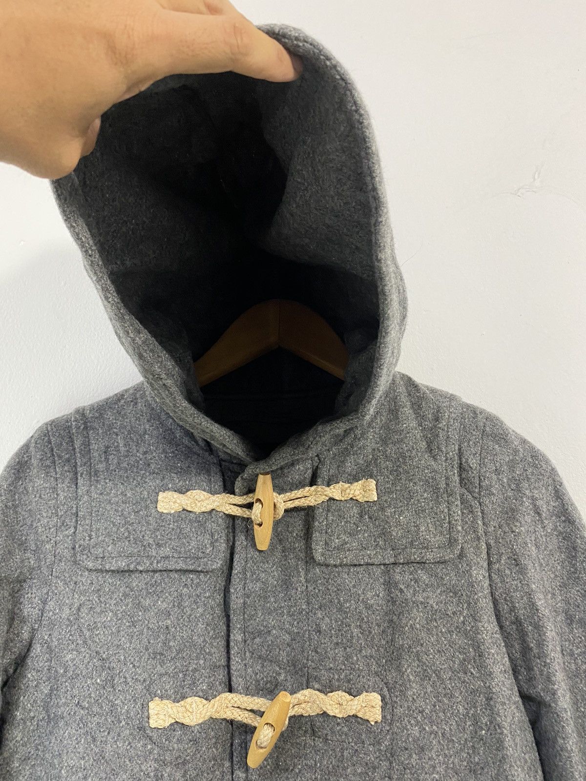 CABANE de ZUCCa × Issey Miyake Zucca Duffer Jacket Wool Design With hoodies Size US S / EU 44-46 / 1 - 6 Thumbnail
