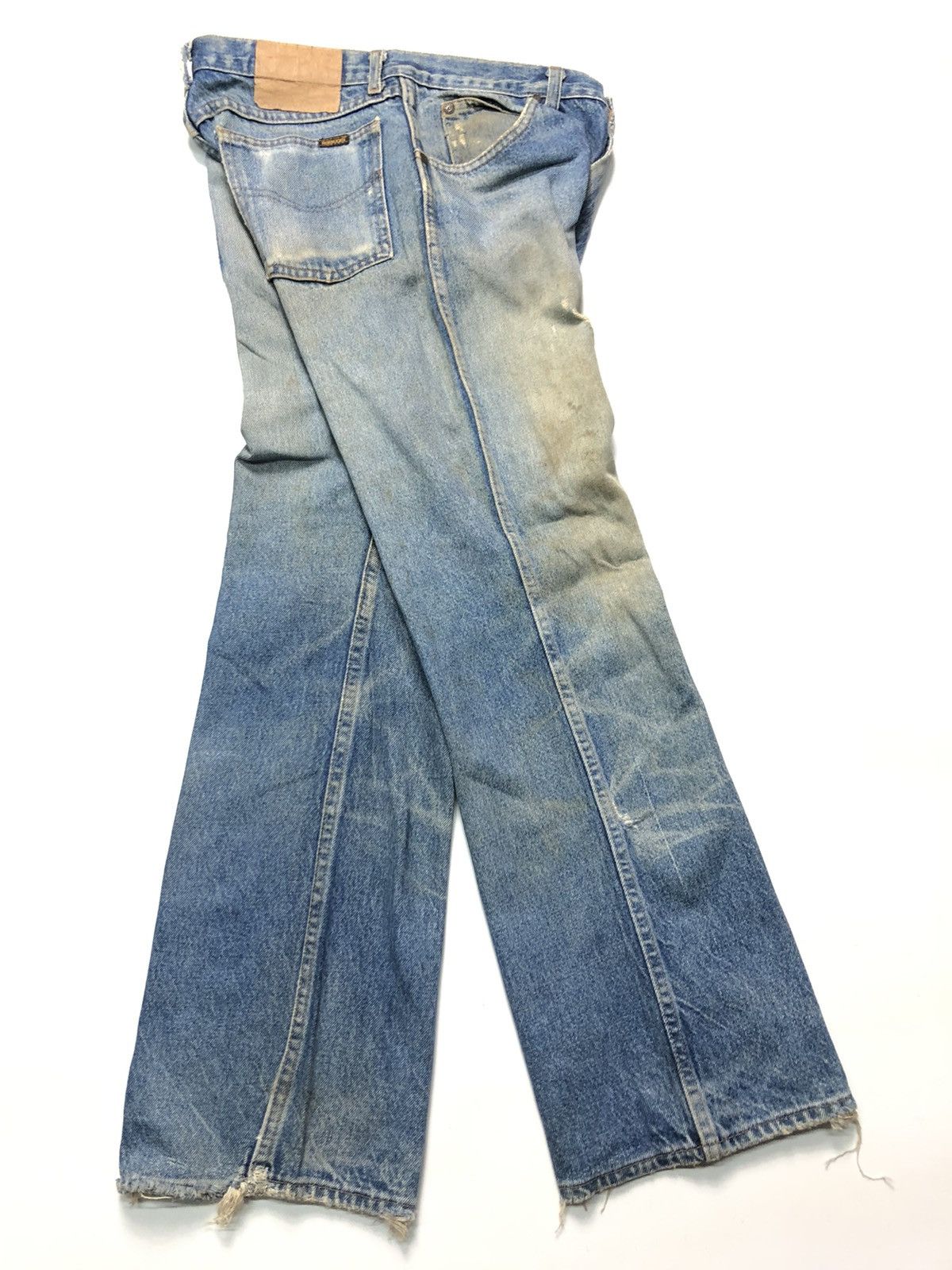 Sears × Vintage VINTAGE 80s ROEBUCK RUSTY BLUE WASH DISTRESSED DENIM USA Size US 30 / EU 46 - 12 Thumbnail