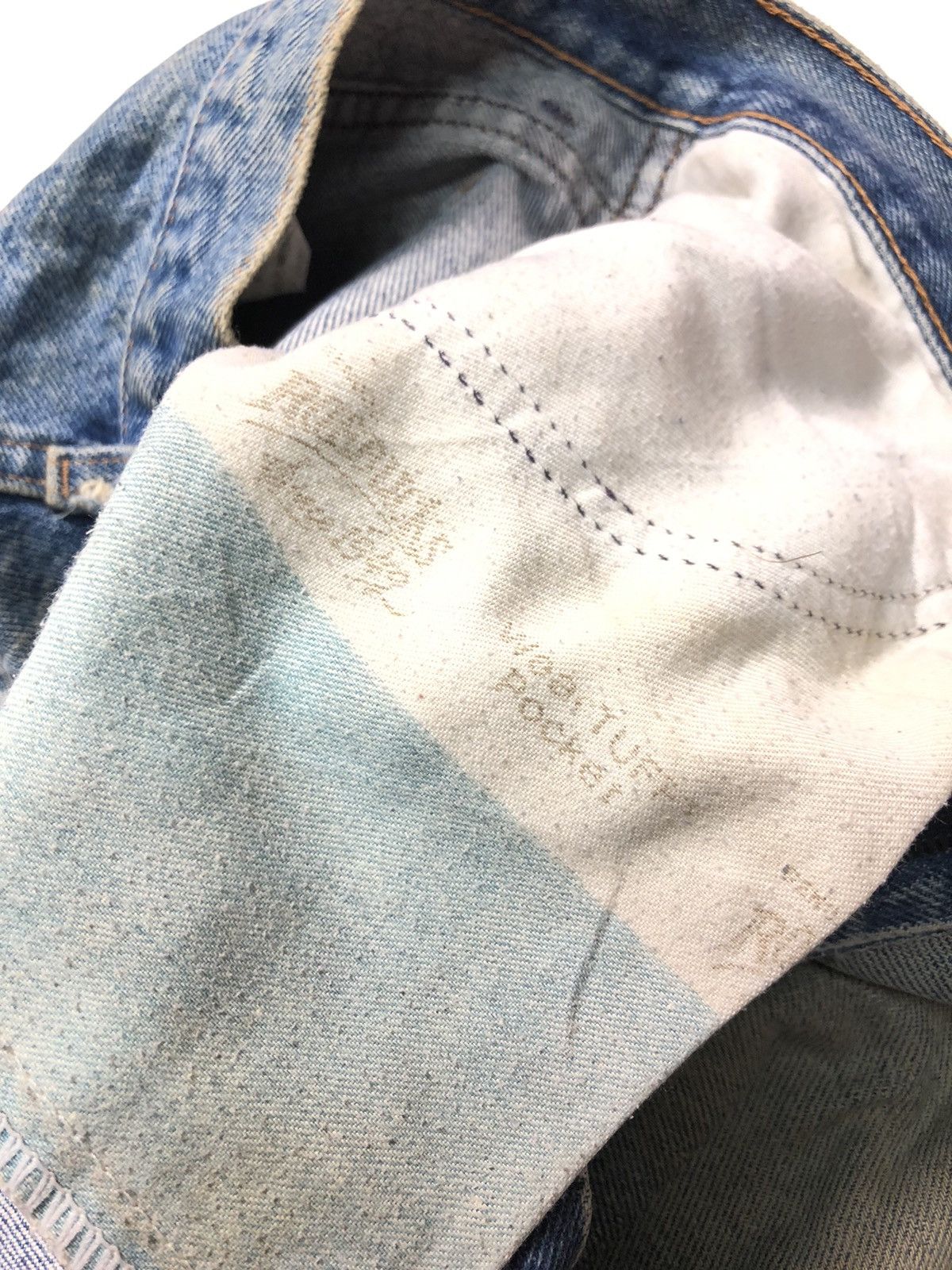 Sears × Vintage VINTAGE 80s ROEBUCK RUSTY BLUE WASH DISTRESSED DENIM USA Size US 30 / EU 46 - 10 Thumbnail
