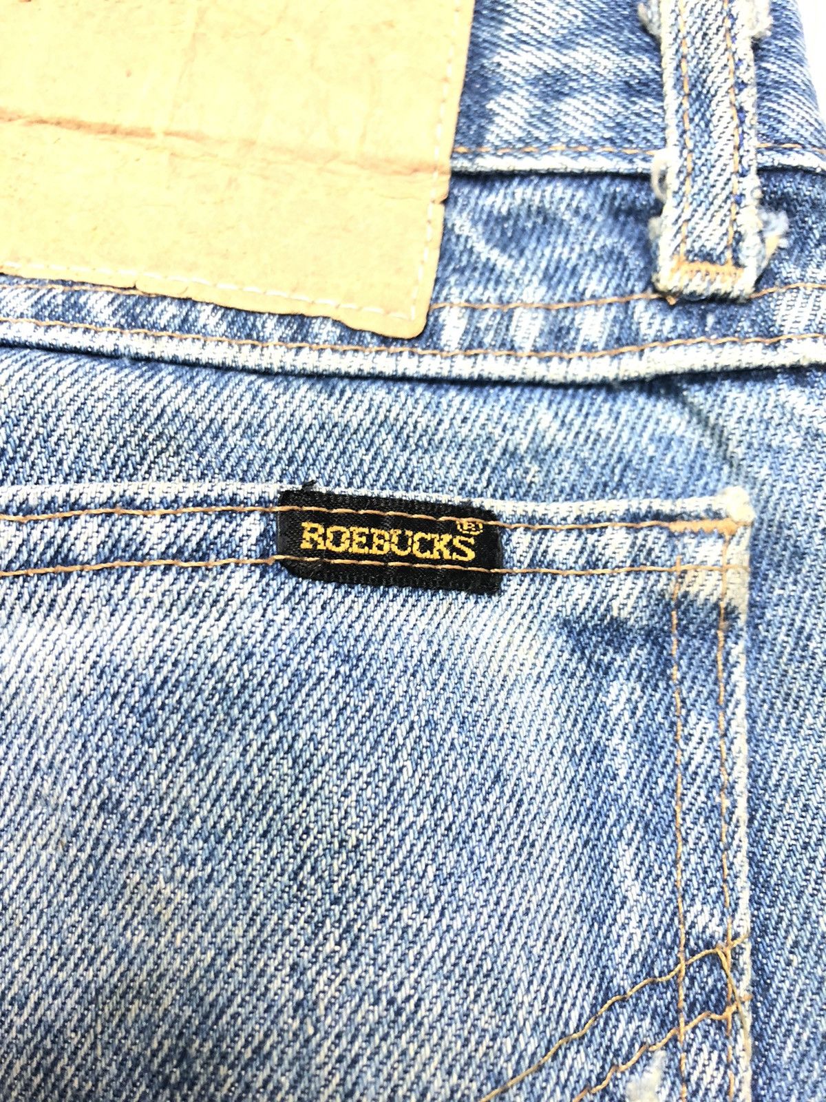 Sears × Vintage VINTAGE 80s ROEBUCK RUSTY BLUE WASH DISTRESSED DENIM USA Size US 30 / EU 46 - 4 Thumbnail