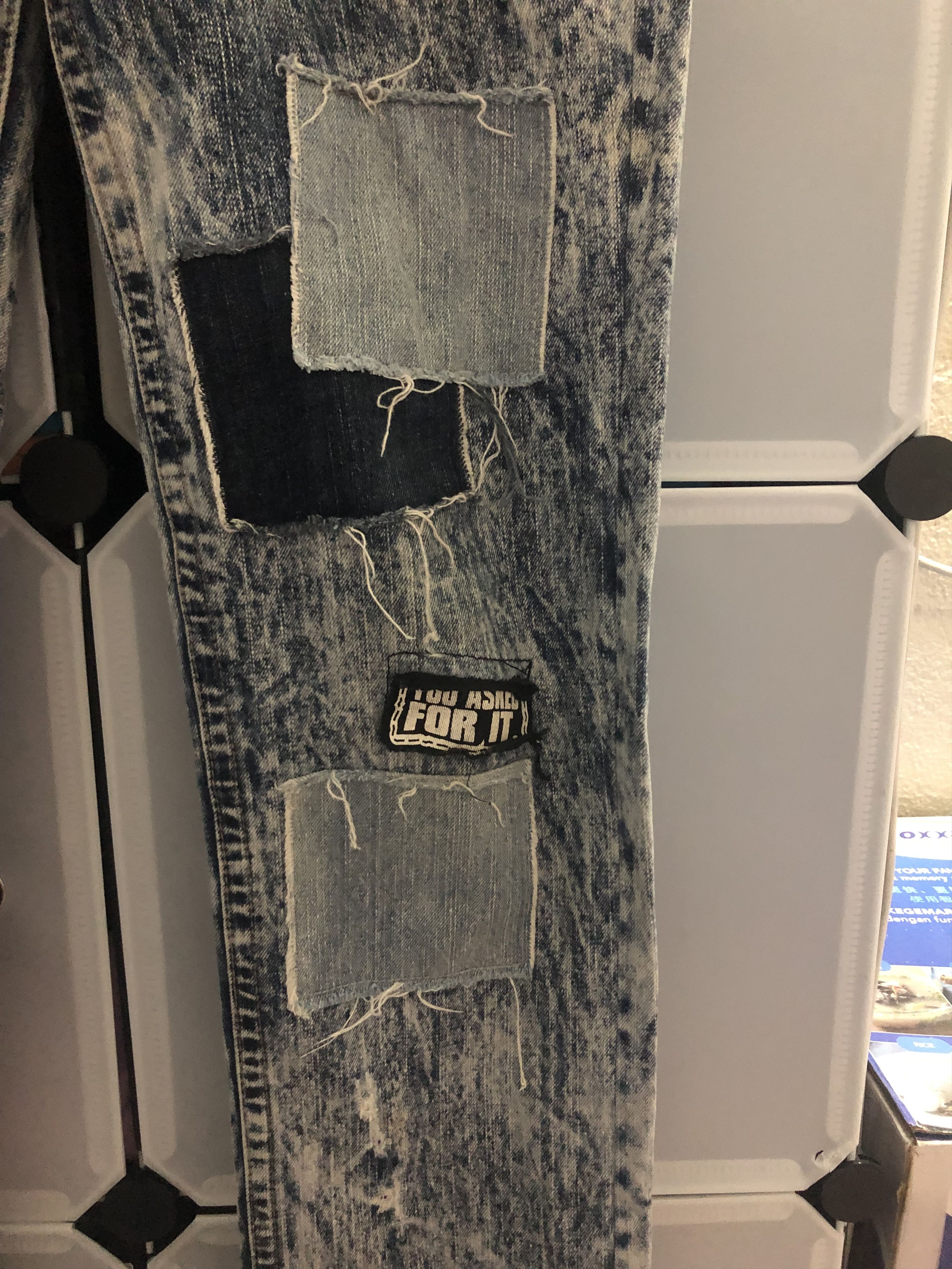 Japanese Brand × Seditionaries Vestiamo Acid Wash Short Rise Patchwork Denim Pants Size US 32 / EU 48 - 10 Thumbnail