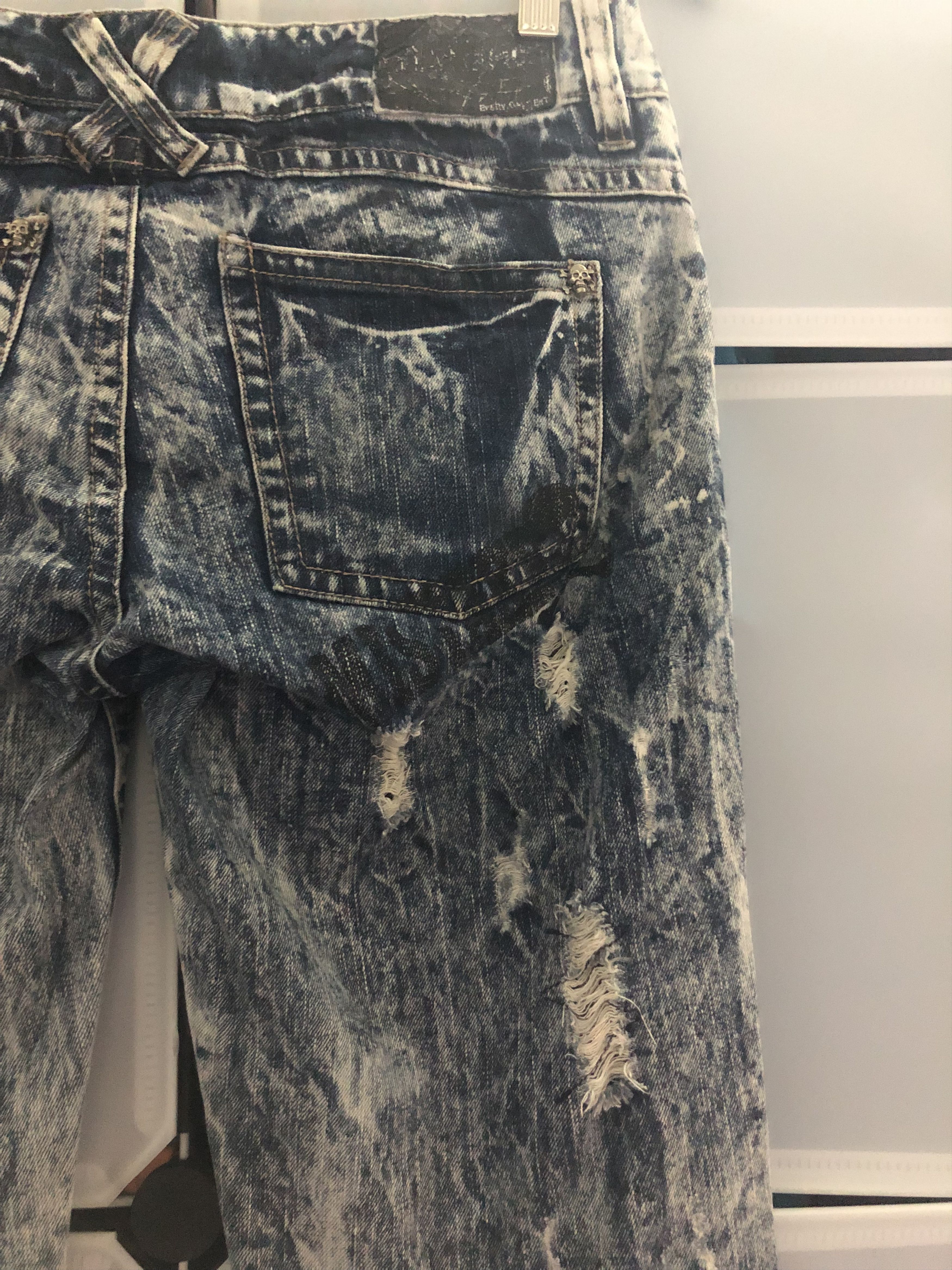 Japanese Brand × Seditionaries Vestiamo Acid Wash Short Rise Patchwork Denim Pants Size US 32 / EU 48 - 4 Thumbnail
