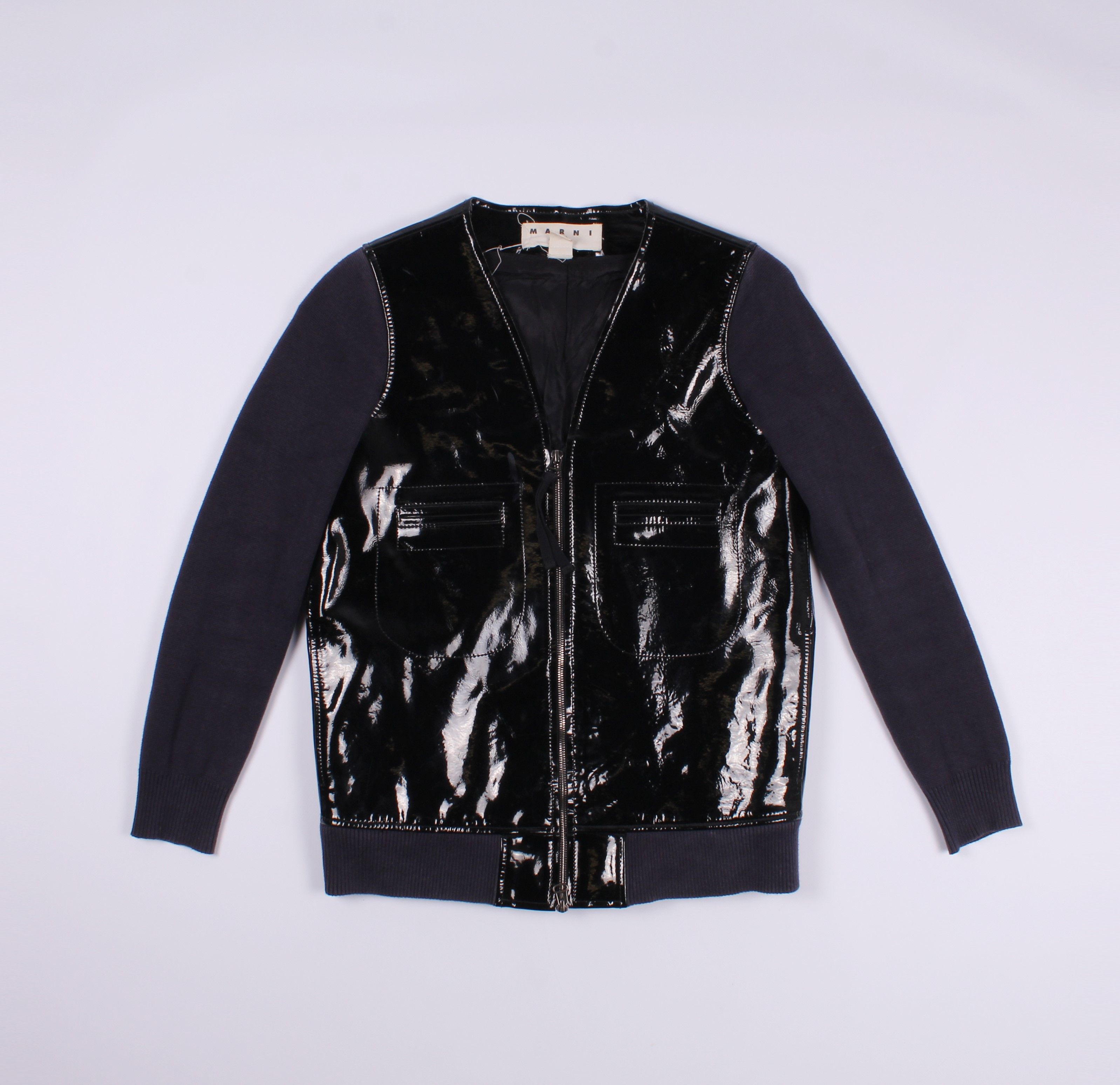 H&M × Marni Marni x H&M Leather Jacket Size M / US 6-8 / IT 42-44 - 2 Thumbnail