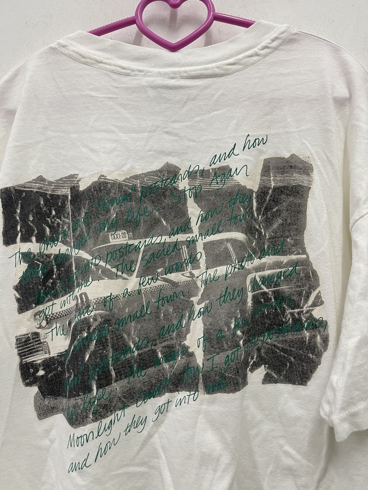 Vintage Rare 90s Vintage FREEDOM STREET Taxi Poem Thrashed Tee Size US L / EU 52-54 / 3 - 2 Thumbnail
