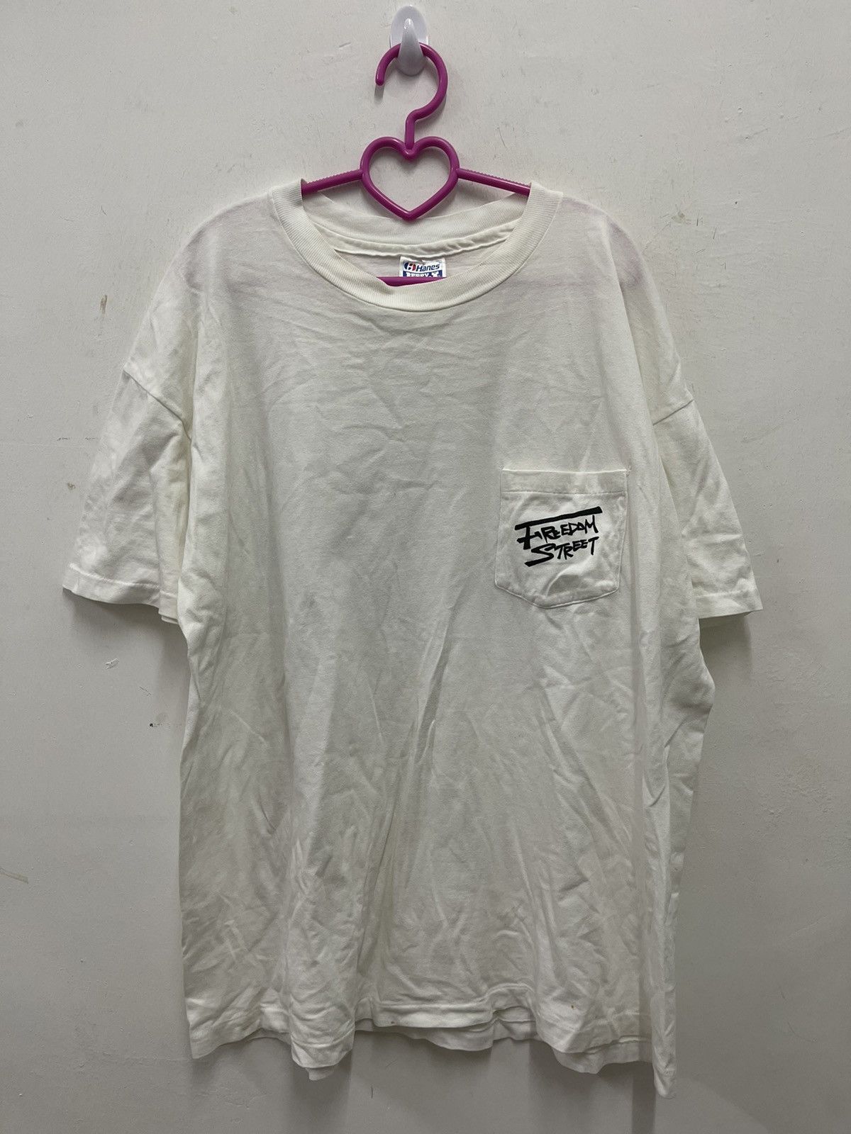 Vintage Rare 90s Vintage FREEDOM STREET Taxi Poem Thrashed Tee Size US L / EU 52-54 / 3 - 3 Thumbnail