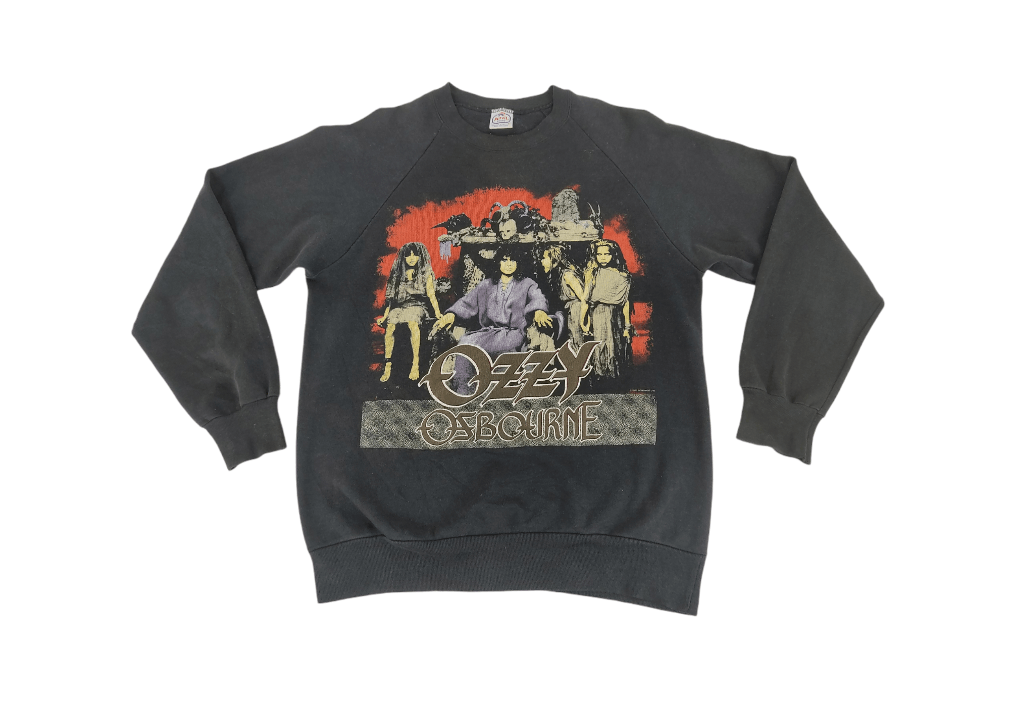 Ozzy Osbourne Vintage 80s Ozzy Osbourne 1988 50/50 Sweatshirt USA Size US M / EU 48-50 / 2 - 1 Thumbnail