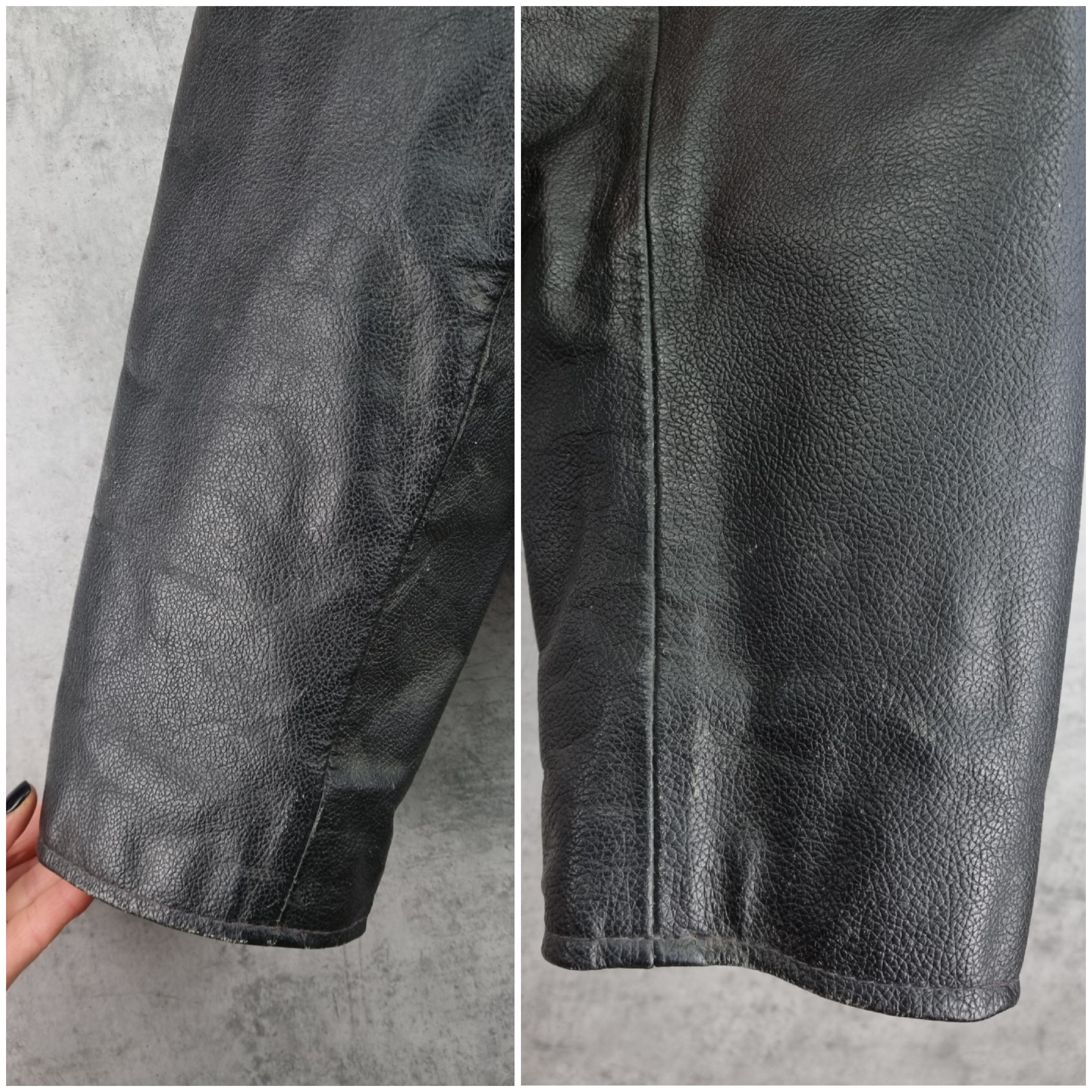 Genuine Leather × Leather × Vintage 90s Vintage Leather Biker Jacket Size US XL / EU 56 / 4 - 14 Thumbnail
