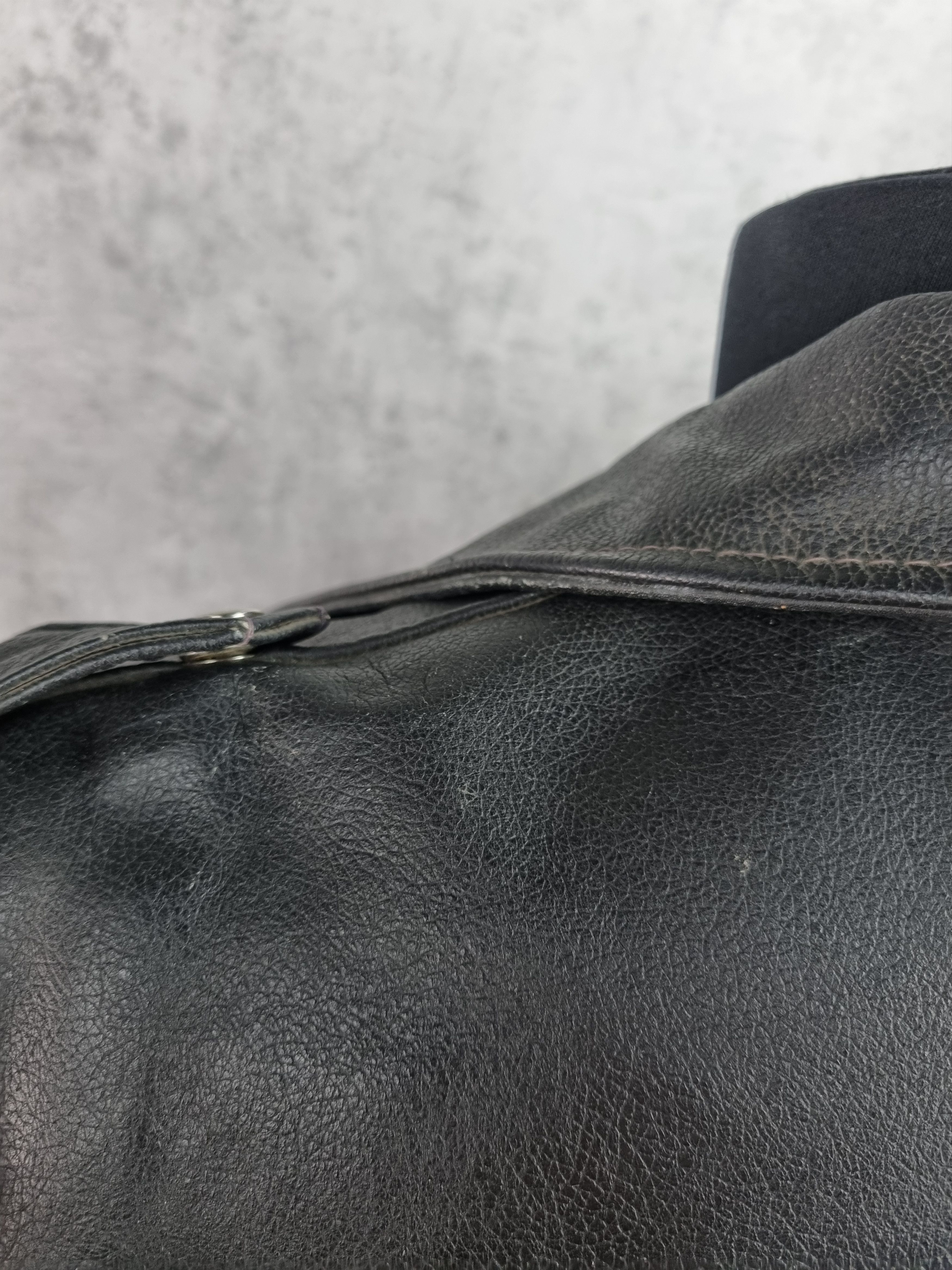 Genuine Leather × Leather × Vintage 90s Vintage Leather Biker Jacket Size US XL / EU 56 / 4 - 15 Thumbnail