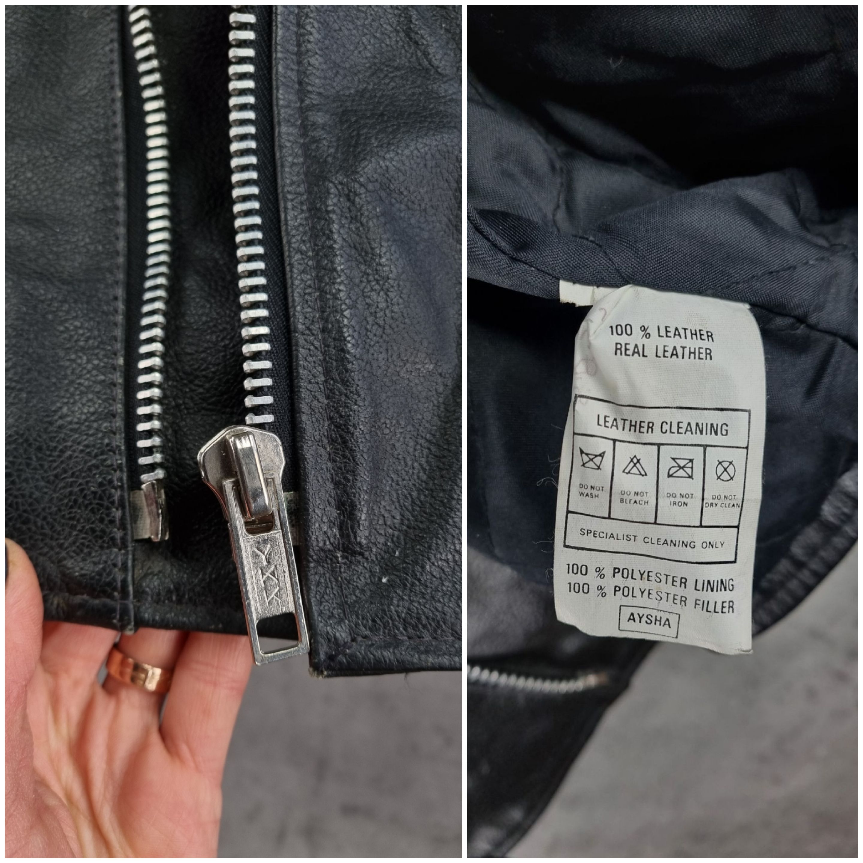 Genuine Leather × Leather × Vintage 90s Vintage Leather Biker Jacket Size US XL / EU 56 / 4 - 13 Thumbnail