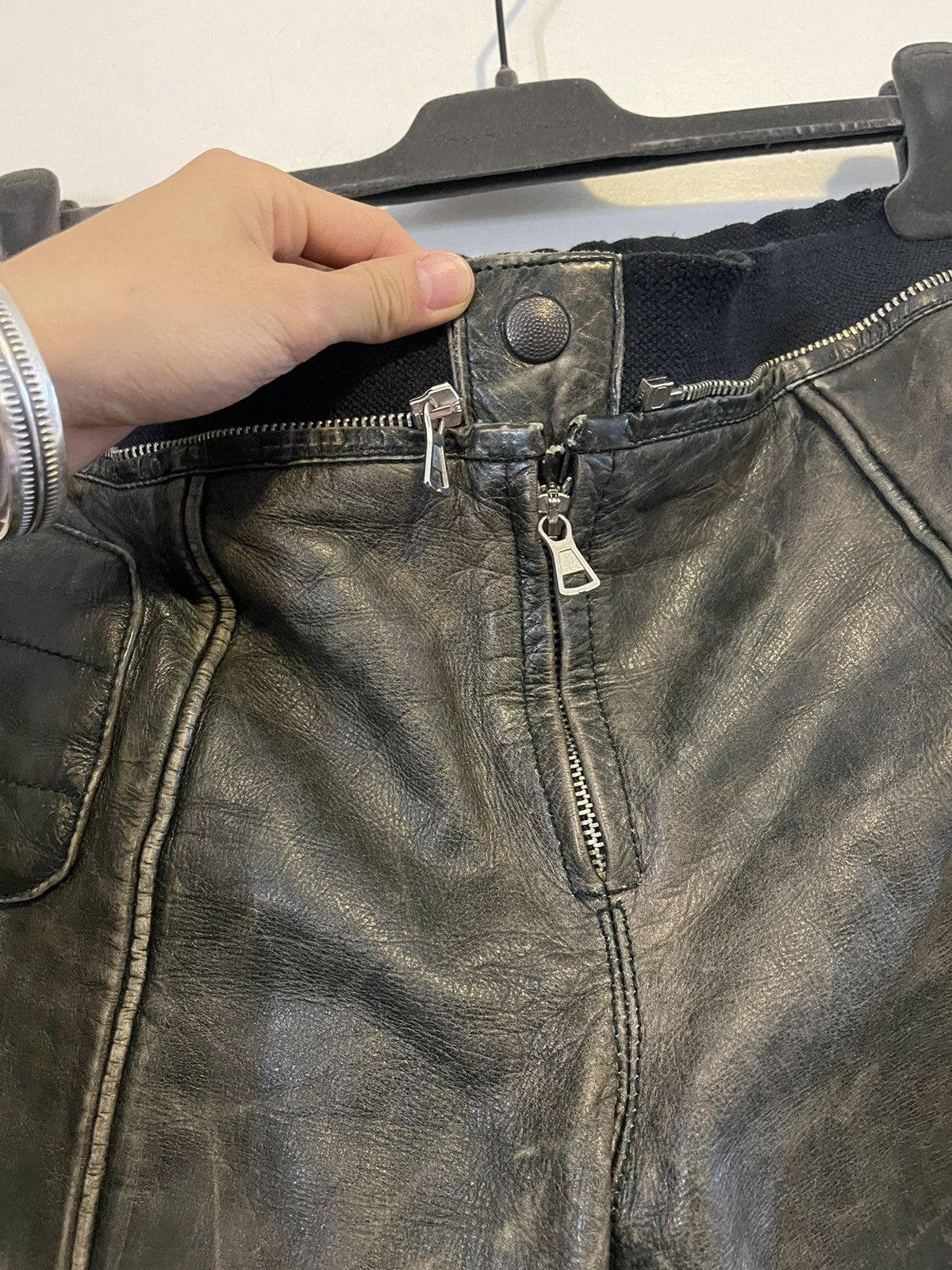 Jean Paul Gaultier Jean Paul Gaultier moto padded hip knee pad leather pants Size 30" / US 8 / IT 44 - 5 Thumbnail
