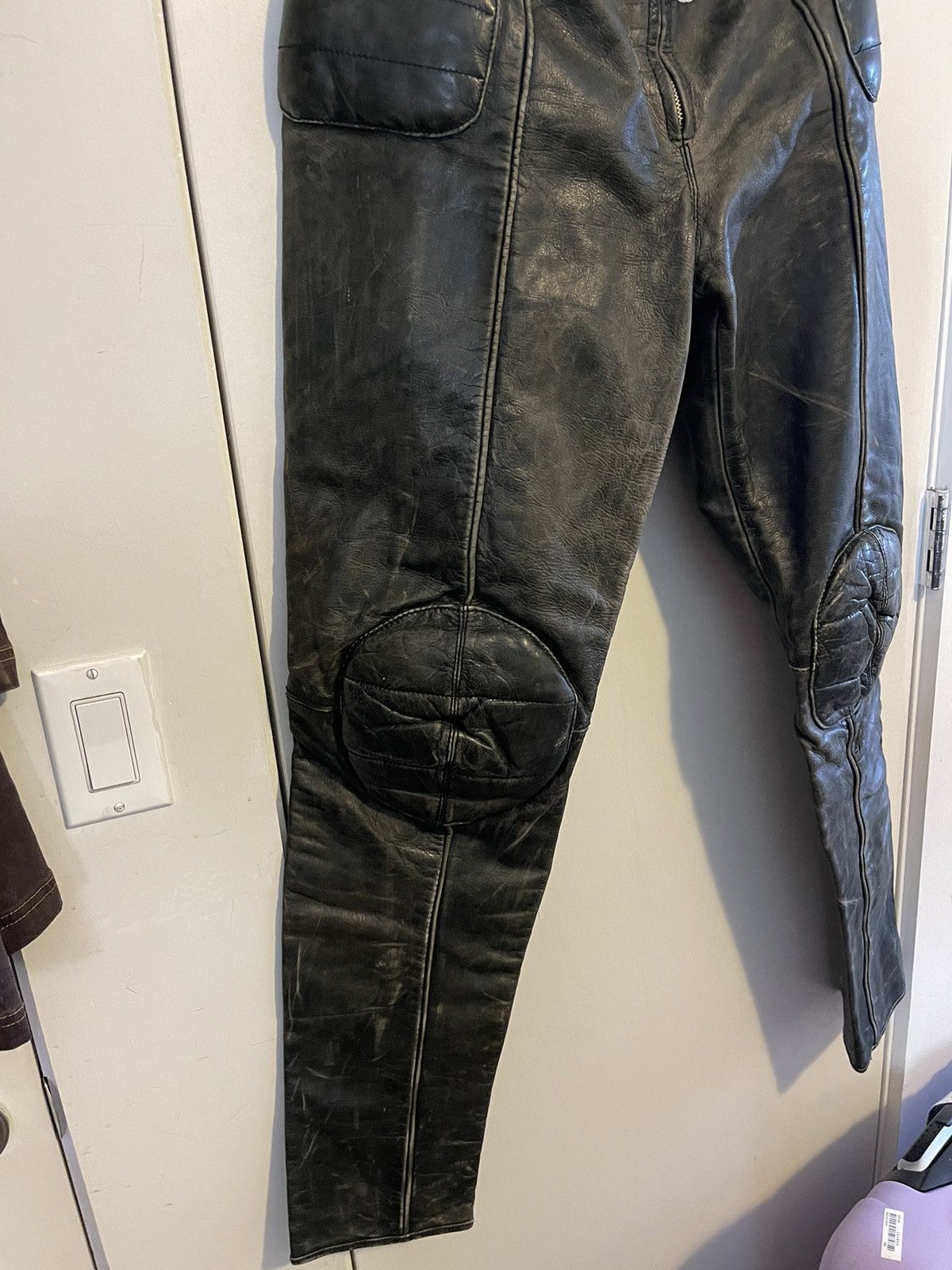 Jean Paul Gaultier Jean Paul Gaultier moto padded hip knee pad leather pants Size 30" / US 8 / IT 44 - 3 Thumbnail