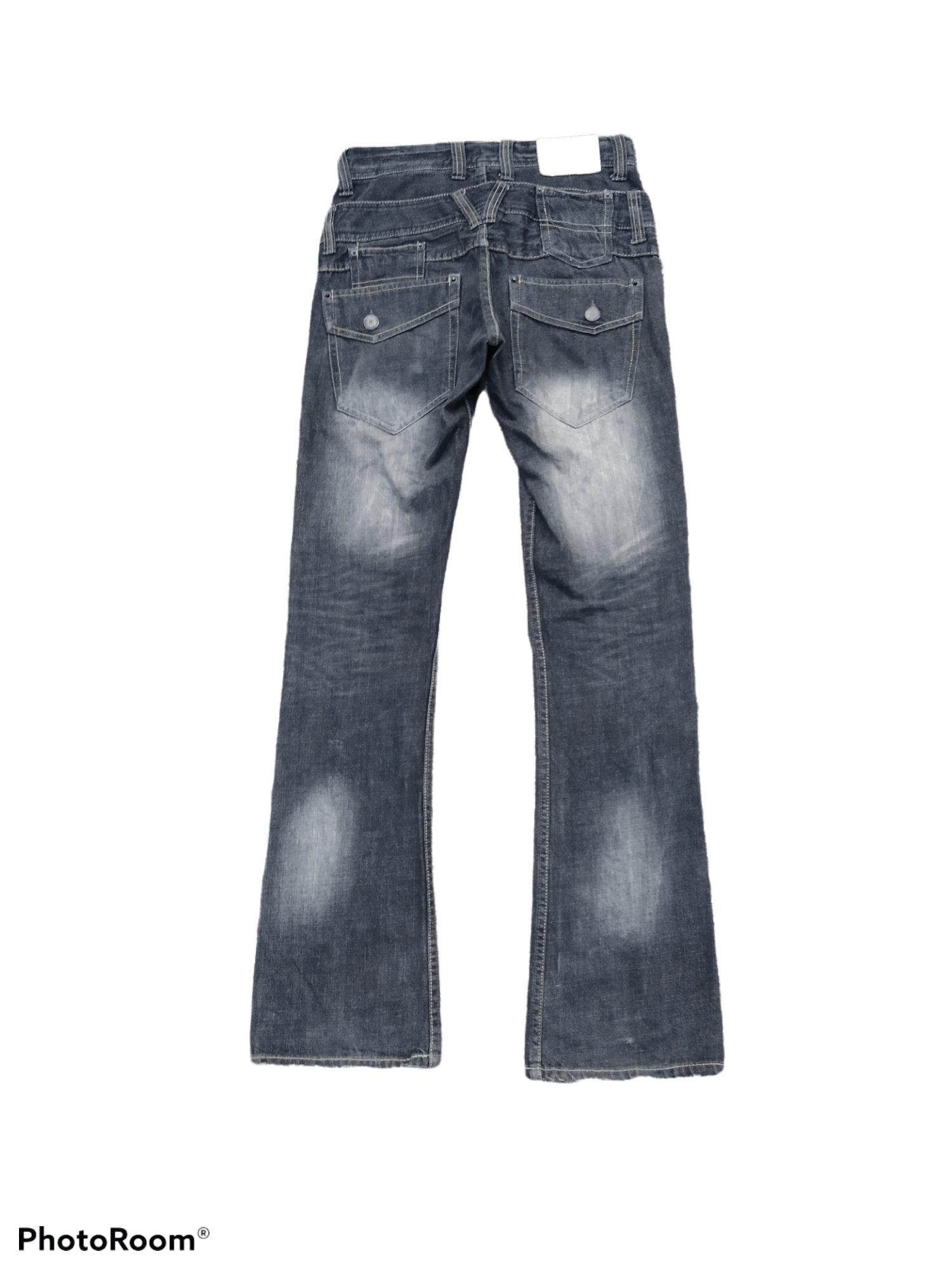 Japanese Brand FLARE TWIST🔥DISTRESSED WASHED URBAN CRAF MULTIPOCKET PANTS Size US 29 - 2 Thumbnail