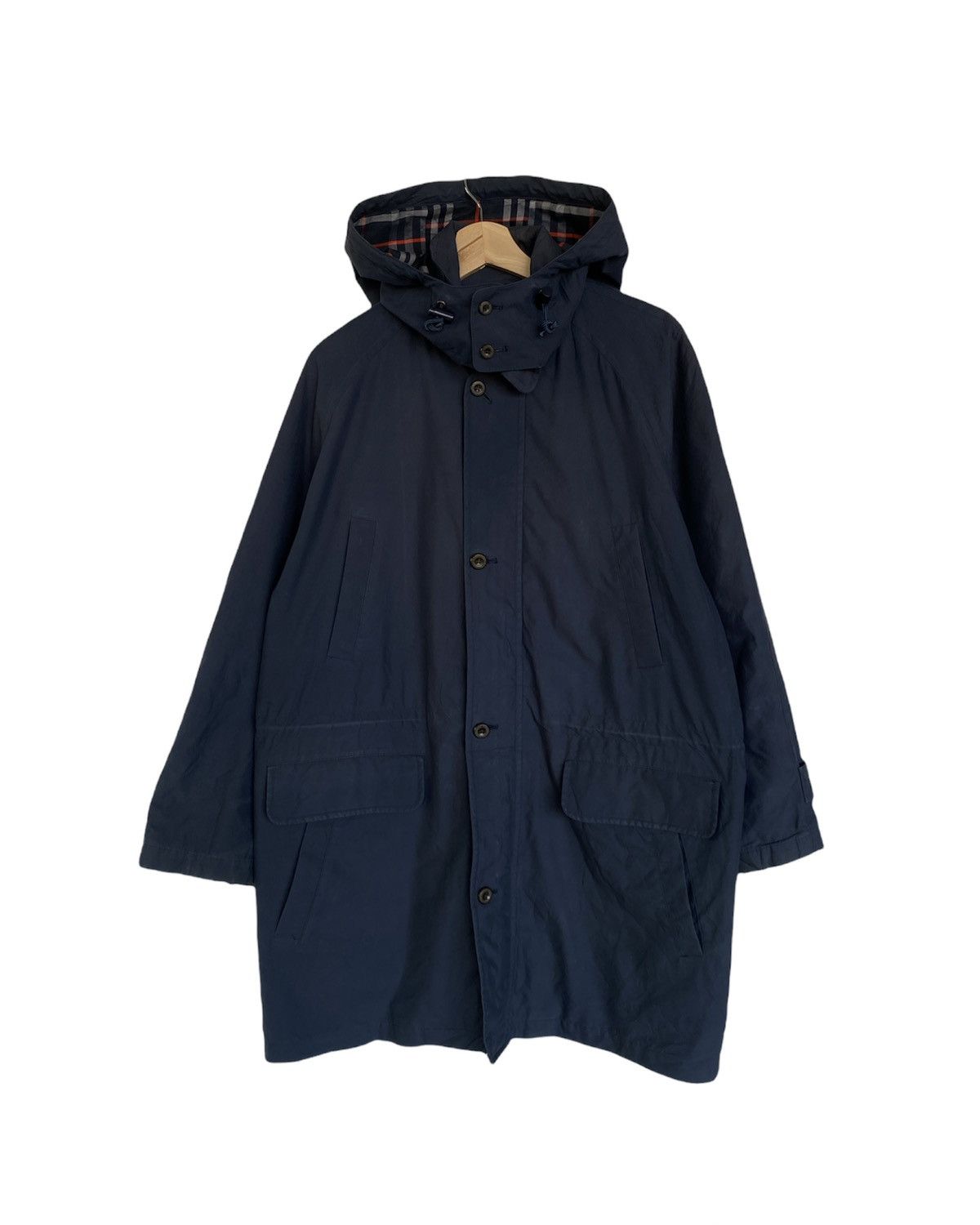 Burberry ARCHIVE🔥 Vintage Burberry Nova Check Hoodie Parka Jacket Size US L / EU 52-54 / 3 - 1 Thumbnail