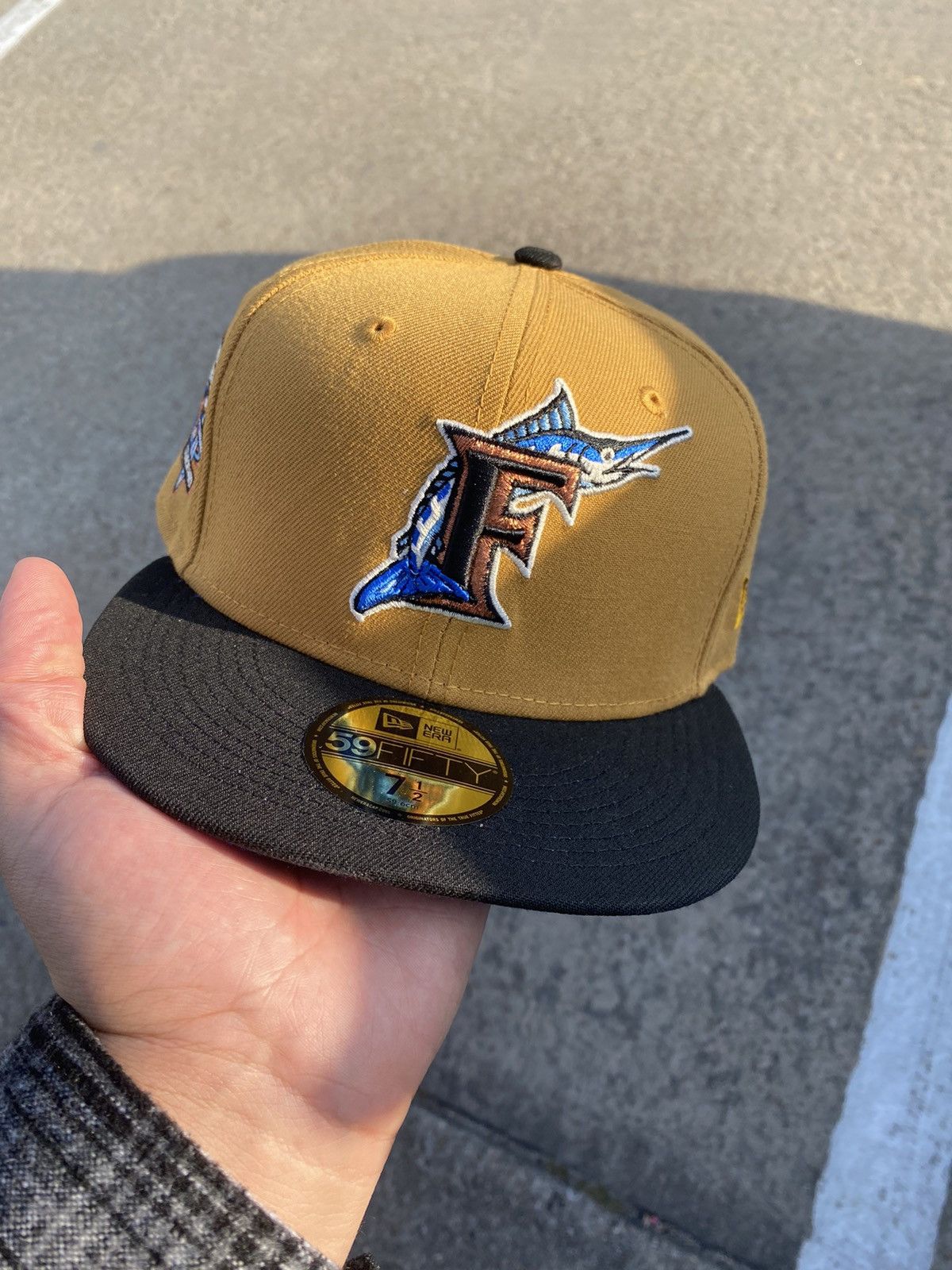 image of Hat Club Ancient Egypt Florida Marlins 7 1/2 in Brown, Men's