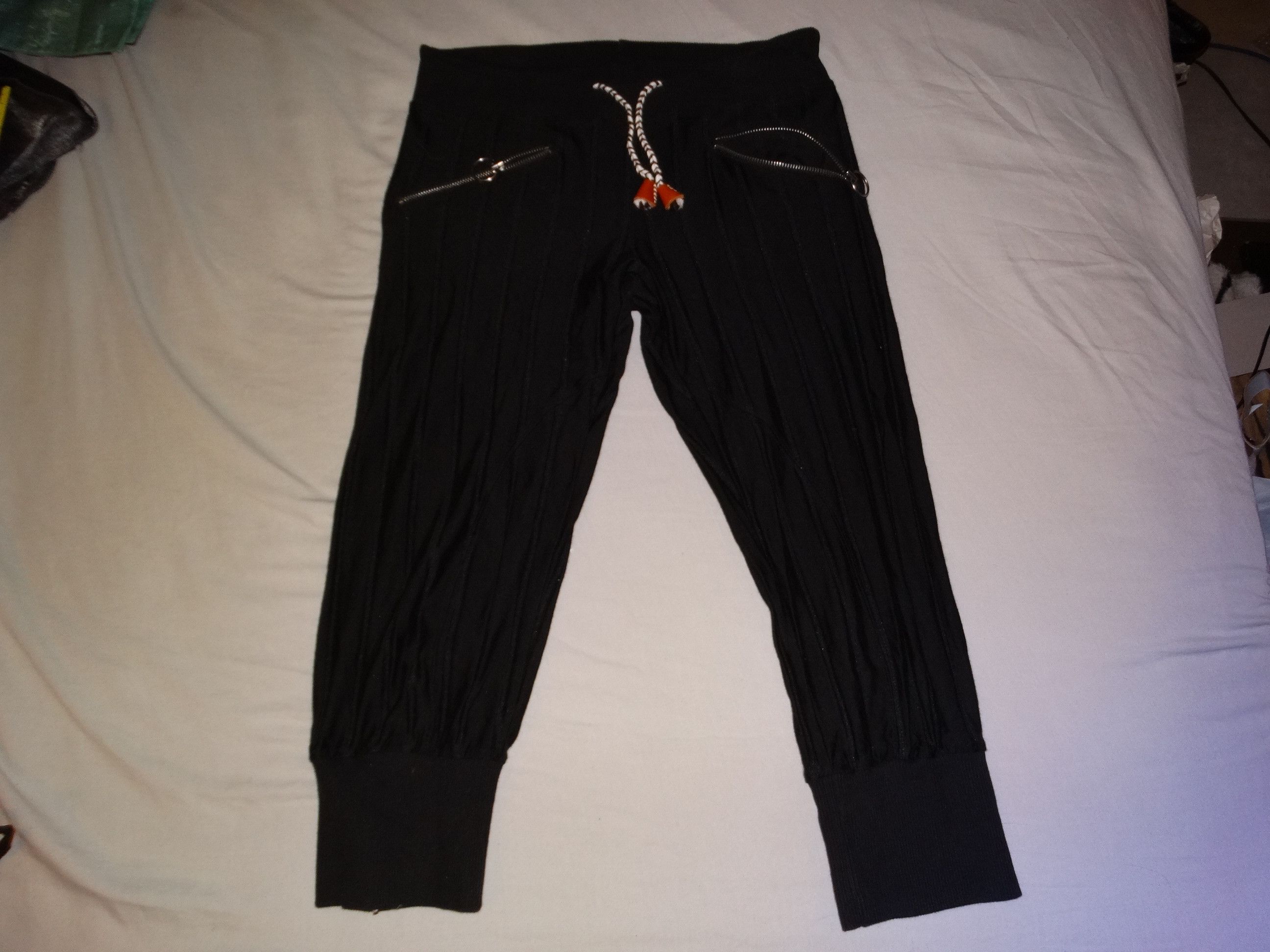 Diesel × Diesel Black Gold H7 diesel jogger cropped pant women w26 plisse stripes Size 26" / US 2 / IT 38 - 2 Thumbnail
