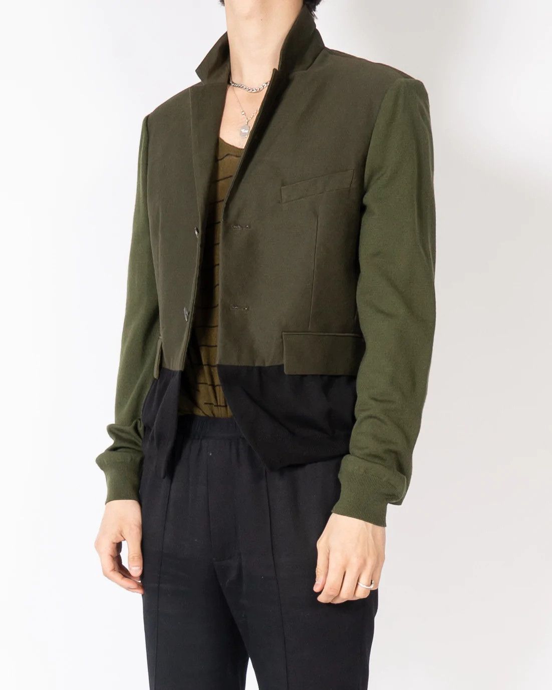 Haider Ackermann SS20 Green Knitted Hem Blazer Size 48R - 4 Thumbnail