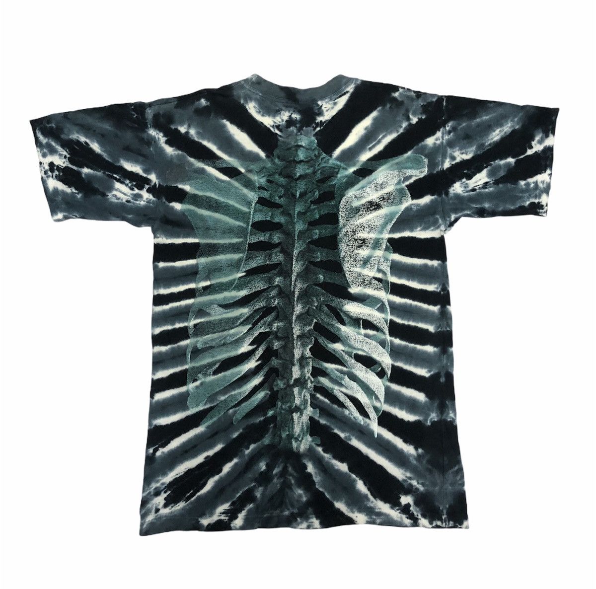 Vintage Vintage Ribs Skull Tie Dye Bleach T-Shirt Size US M / EU 48-50 / 2 - 2 Thumbnail