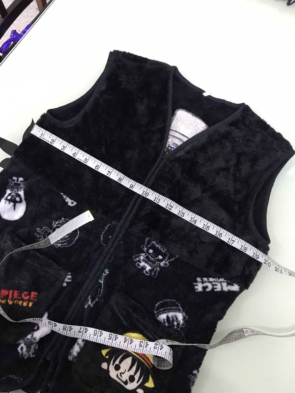 Anime Vintage One Piece Embroidery Fleece Vest Jacket Size US L / EU 52-54 / 3 - 20 Thumbnail
