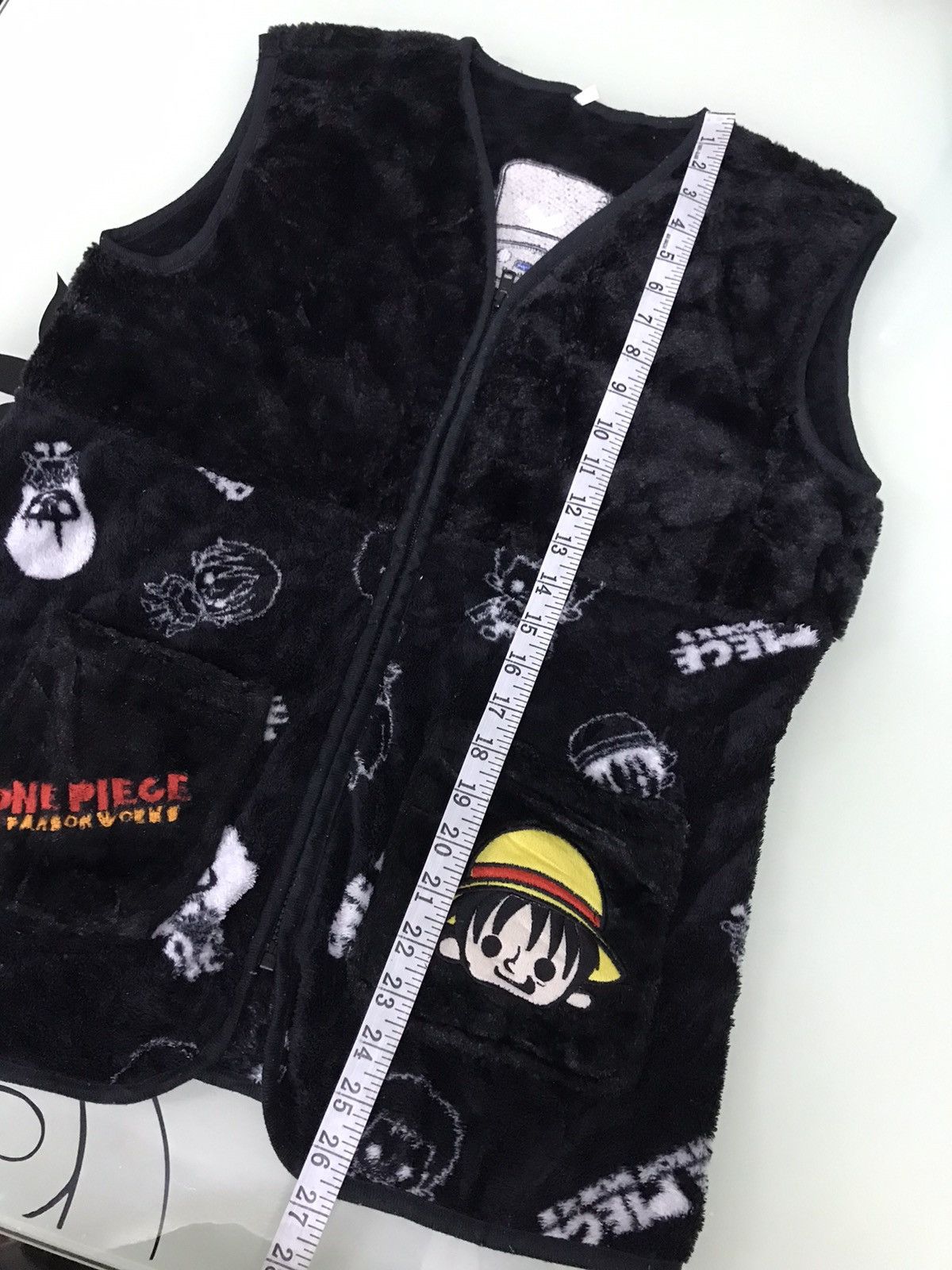 Anime Vintage One Piece Embroidery Fleece Vest Jacket Size US L / EU 52-54 / 3 - 21 Thumbnail