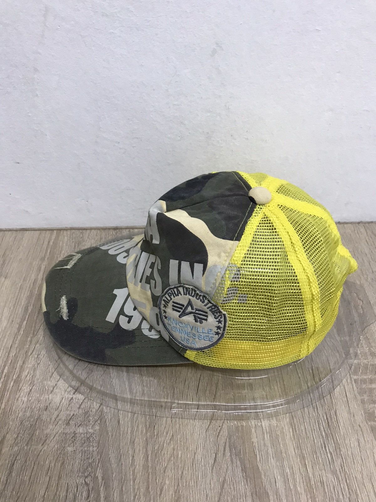 Alpha Industries Vintage Alpha Industries Camo Trucker hats Size ONE SIZE - 4 Thumbnail