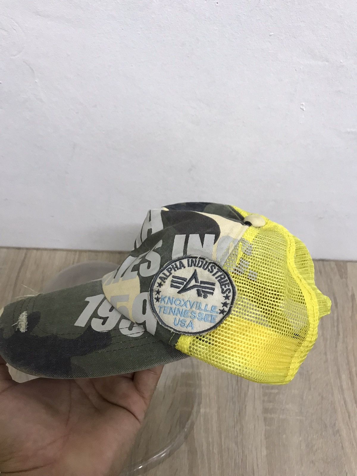 Alpha Industries Vintage Alpha Industries Camo Trucker hats Size ONE SIZE - 8 Thumbnail