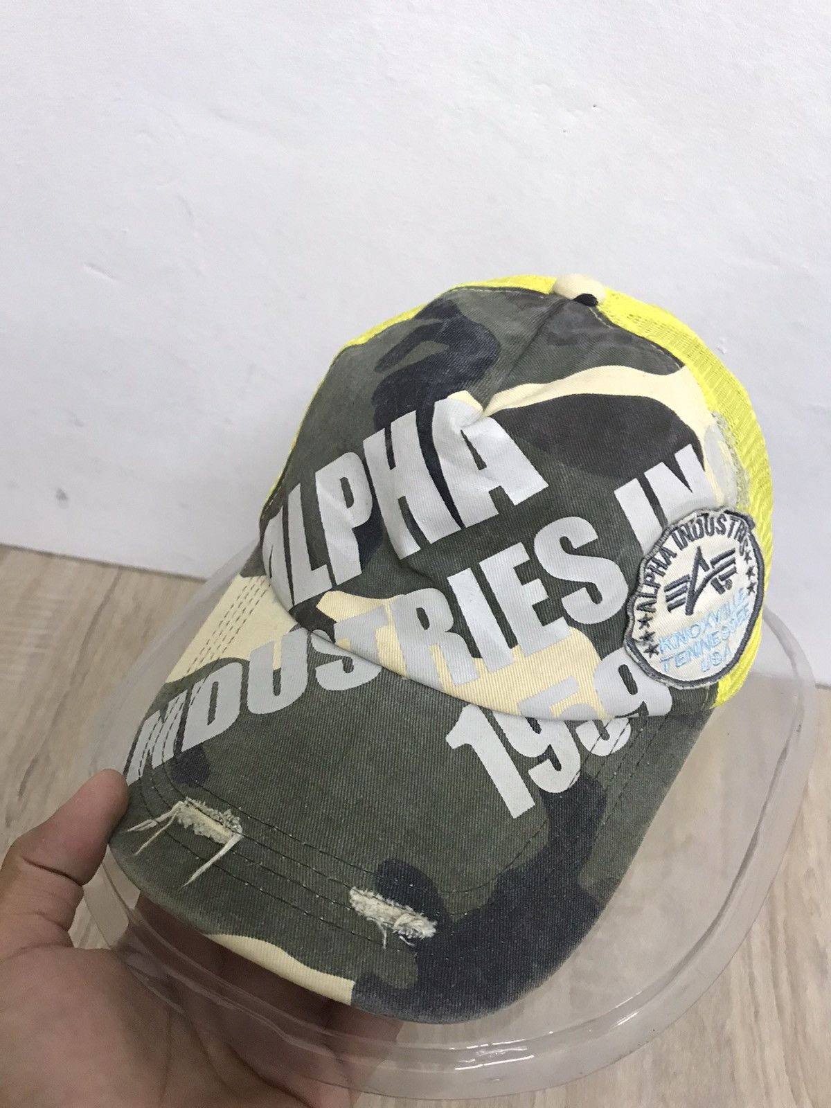 Alpha Industries Vintage Alpha Industries Camo Trucker hats Size ONE SIZE - 5 Thumbnail