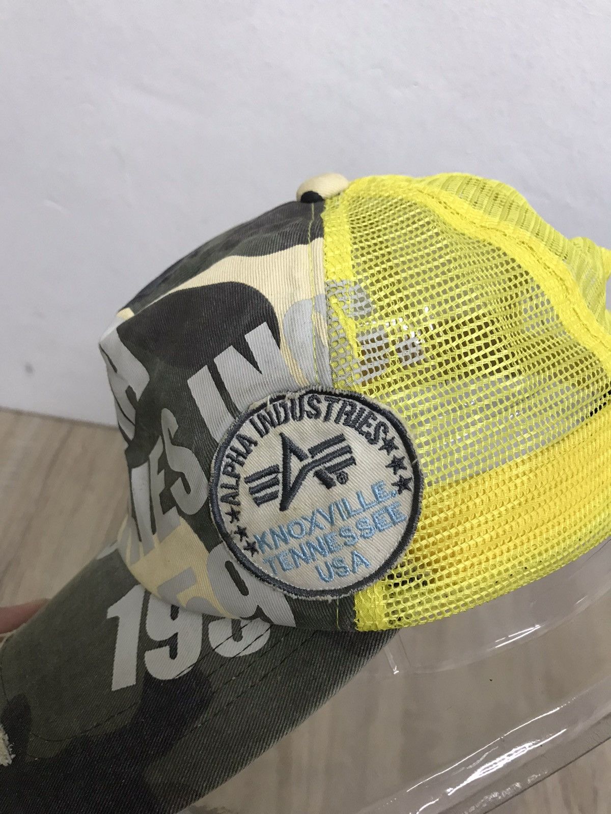 Alpha Industries Vintage Alpha Industries Camo Trucker hats Size ONE SIZE - 6 Thumbnail