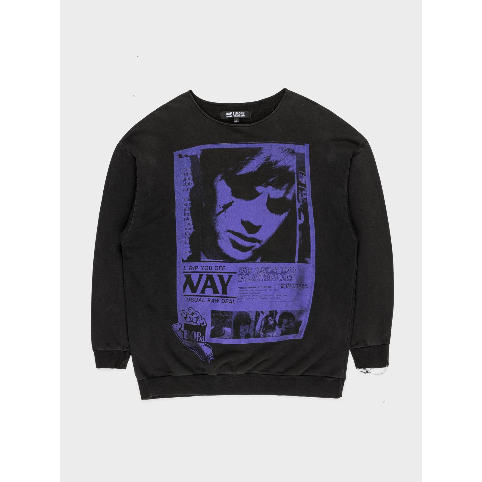 Pre-owned Raf Simons 'consumed' Collage Crewneck In Black