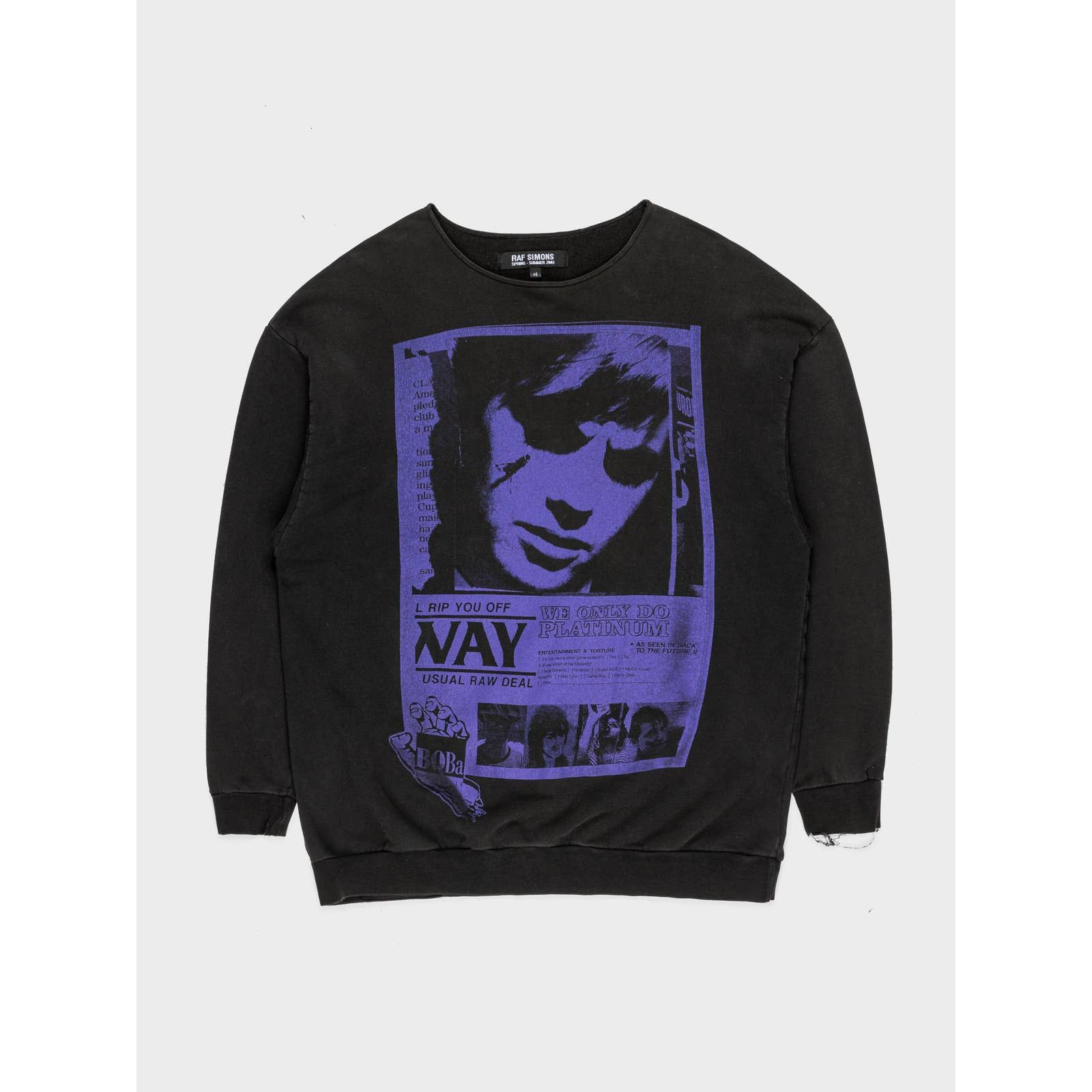 Pre-owned Raf Simons 'consumed' Collage Crewneck In Black