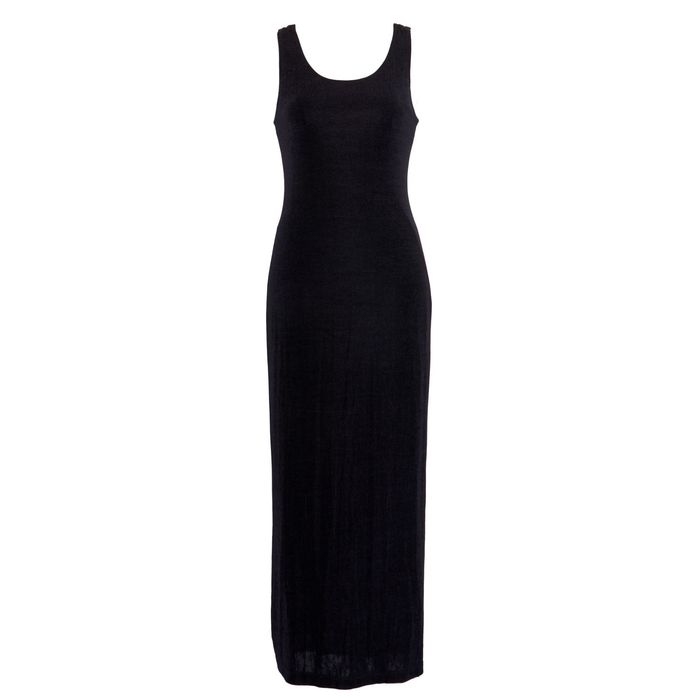 Joseph Ribkoff Vintage Joseph RIbkoff Slinky Black Dress, 8, Black Maxi ...