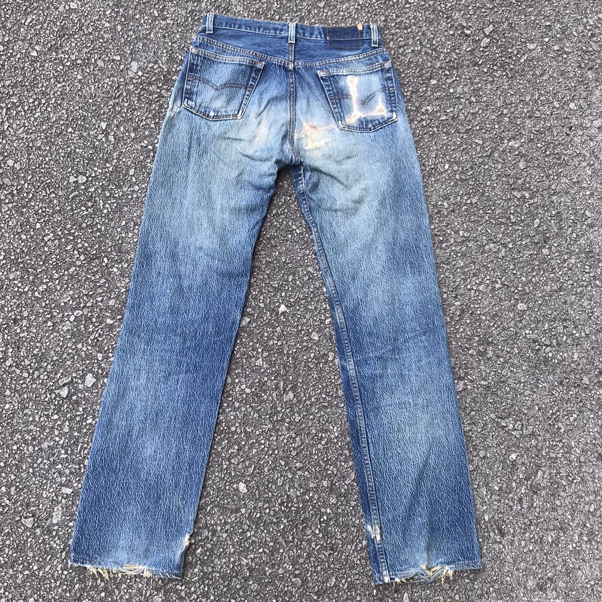 Levi's Vintage Levis 501 Stone Wash Thrashed Jeans Grunge Size US 30 / EU 46 - 9 Thumbnail