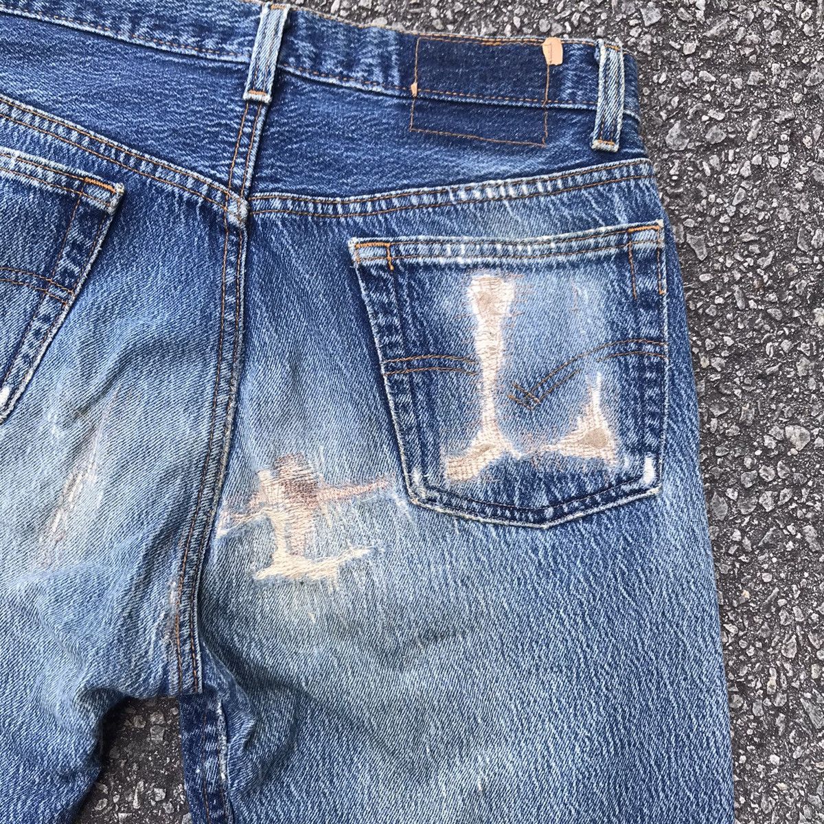 Levi's Vintage Levis 501 Stone Wash Thrashed Jeans Grunge Size US 30 / EU 46 - 12 Thumbnail