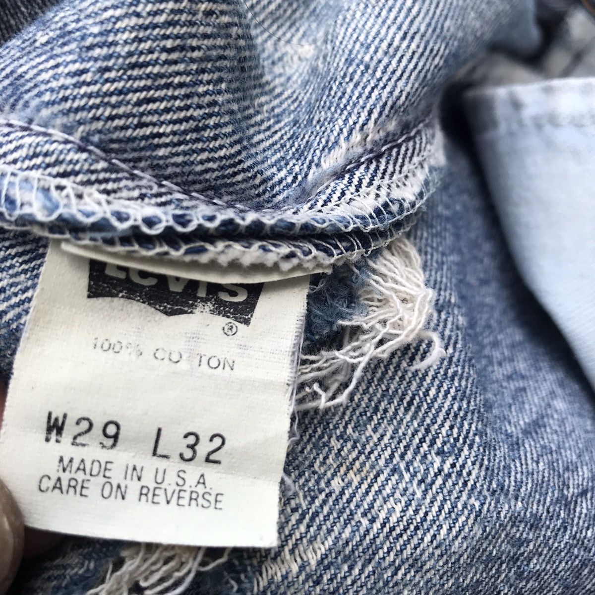 Levi's Vintage Levis 501 Stone Wash Thrashed Jeans Grunge Size US 30 / EU 46 - 17 Thumbnail