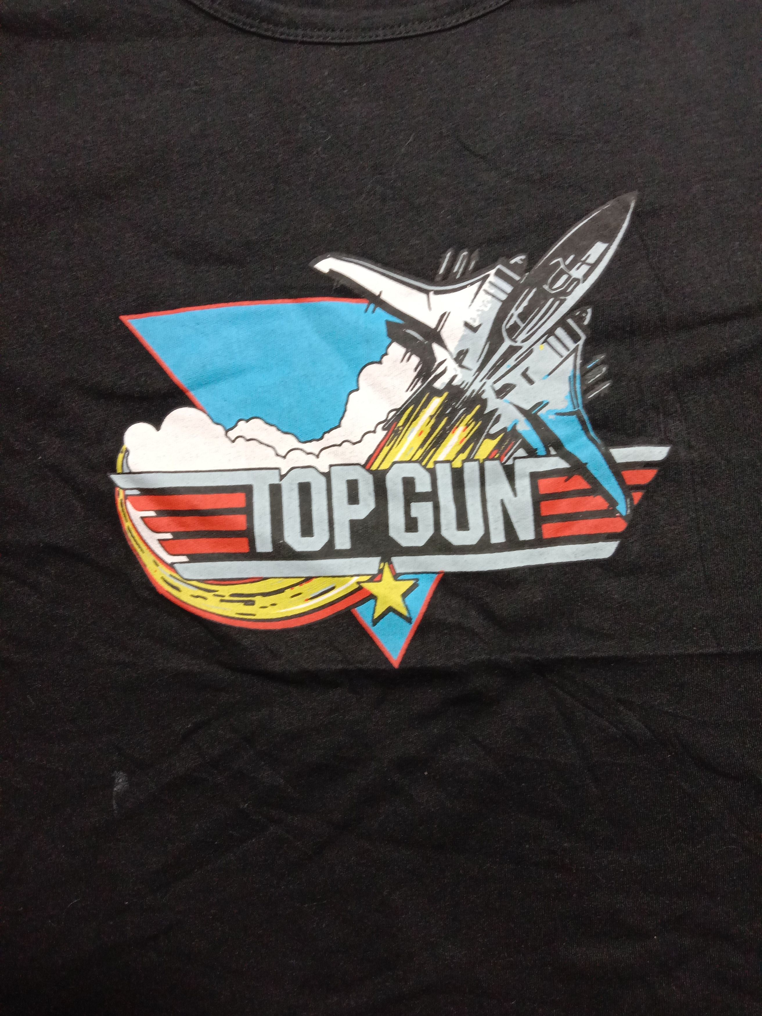 Vintage Top Gun American Military Movie Black Tee Size US S / EU 44-46 / 1 - 1 Thumbnail