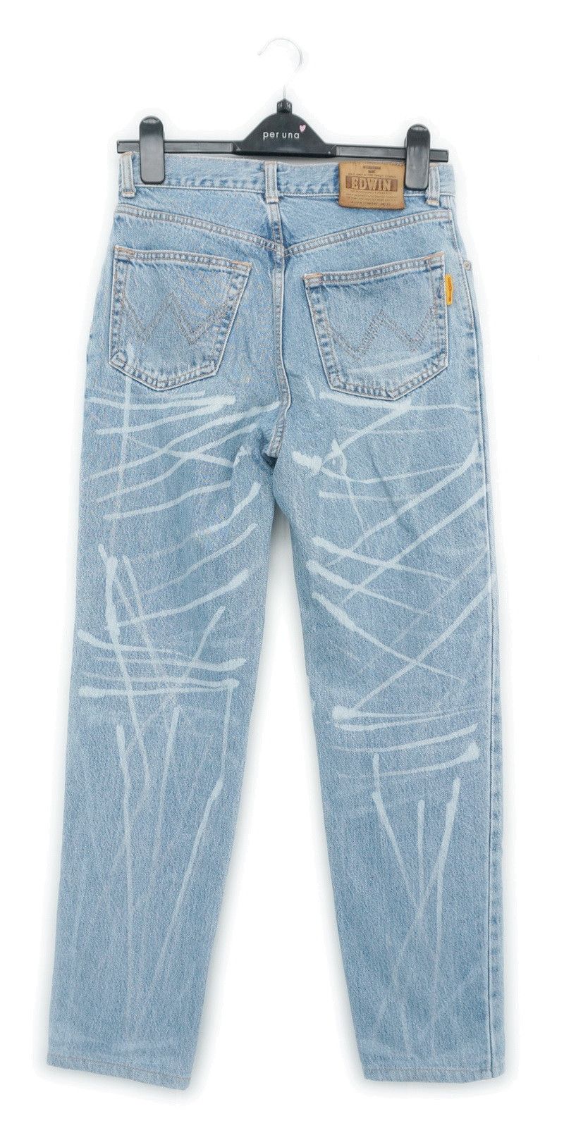Edwin Vtg 90s EDWIN Lightwash Dope Bleached High Waisted Jeans Size US 30 / EU 46 - 3 Thumbnail