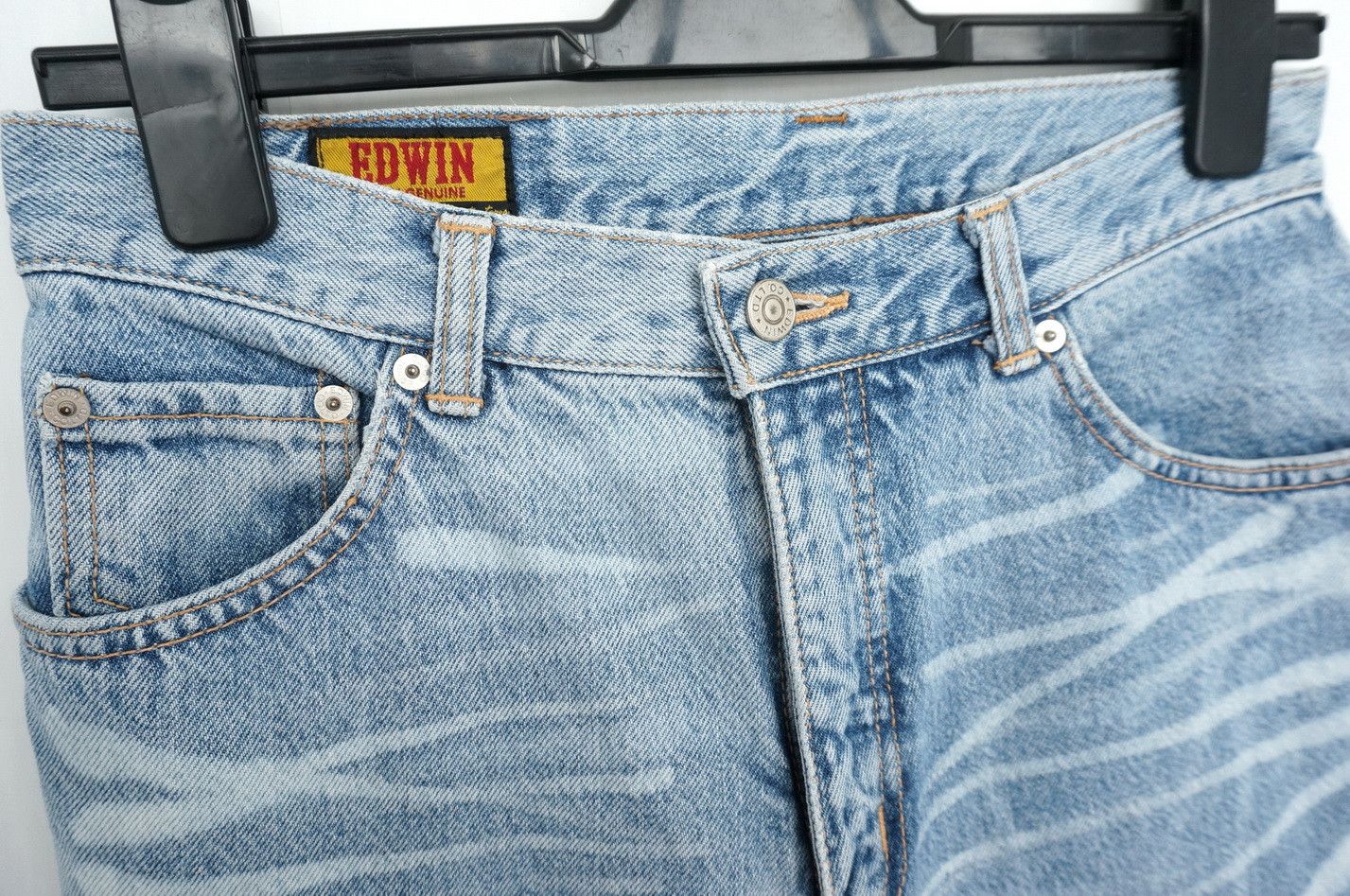 Edwin Vtg 90s EDWIN Lightwash Dope Bleached High Waisted Jeans Size US 30 / EU 46 - 6 Thumbnail