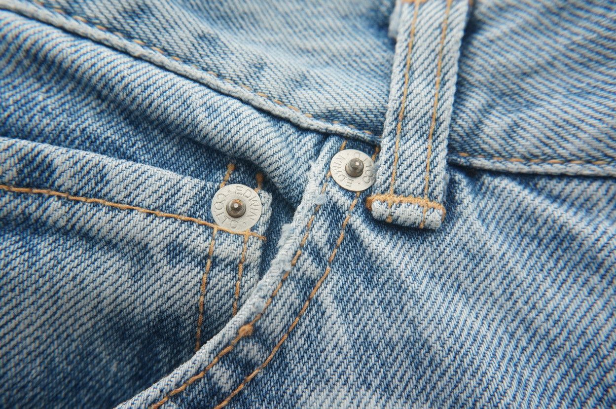 Edwin Vtg 90s EDWIN Lightwash Dope Bleached High Waisted Jeans Size US 30 / EU 46 - 20 Thumbnail