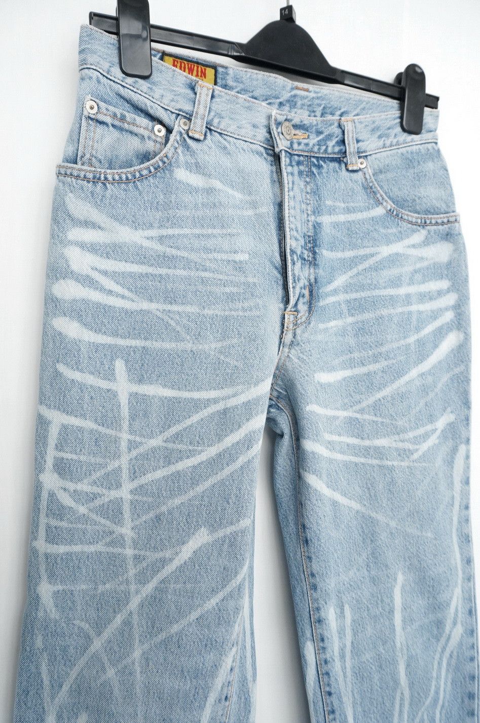 Edwin Vtg 90s EDWIN Lightwash Dope Bleached High Waisted Jeans Size US 30 / EU 46 - 4 Thumbnail