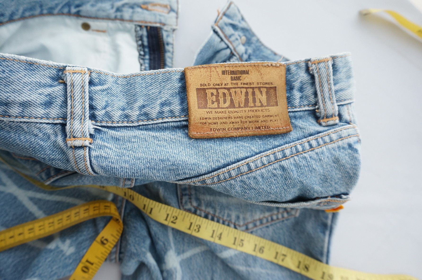 Edwin Vtg 90s EDWIN Lightwash Dope Bleached High Waisted Jeans Size US 30 / EU 46 - 17 Thumbnail