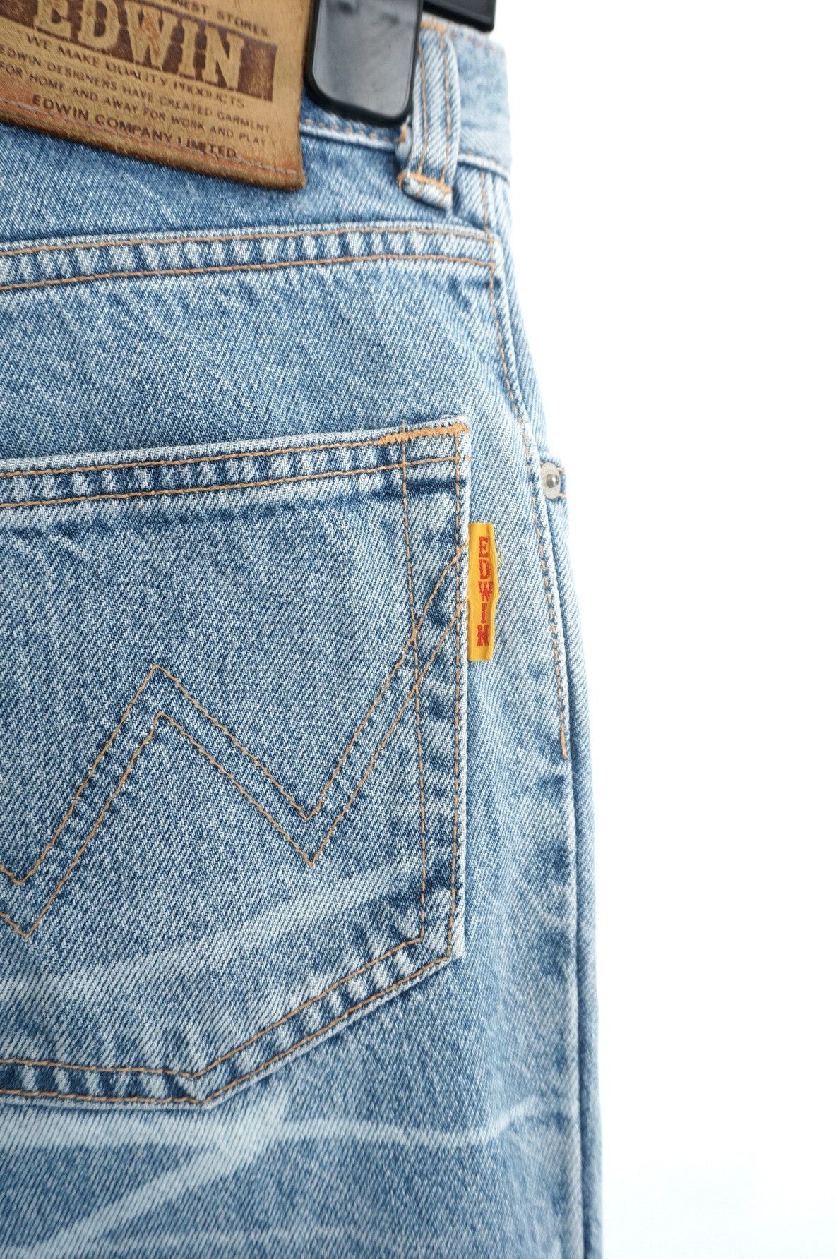 Edwin Vtg 90s EDWIN Lightwash Dope Bleached High Waisted Jeans Size US 30 / EU 46 - 5 Thumbnail